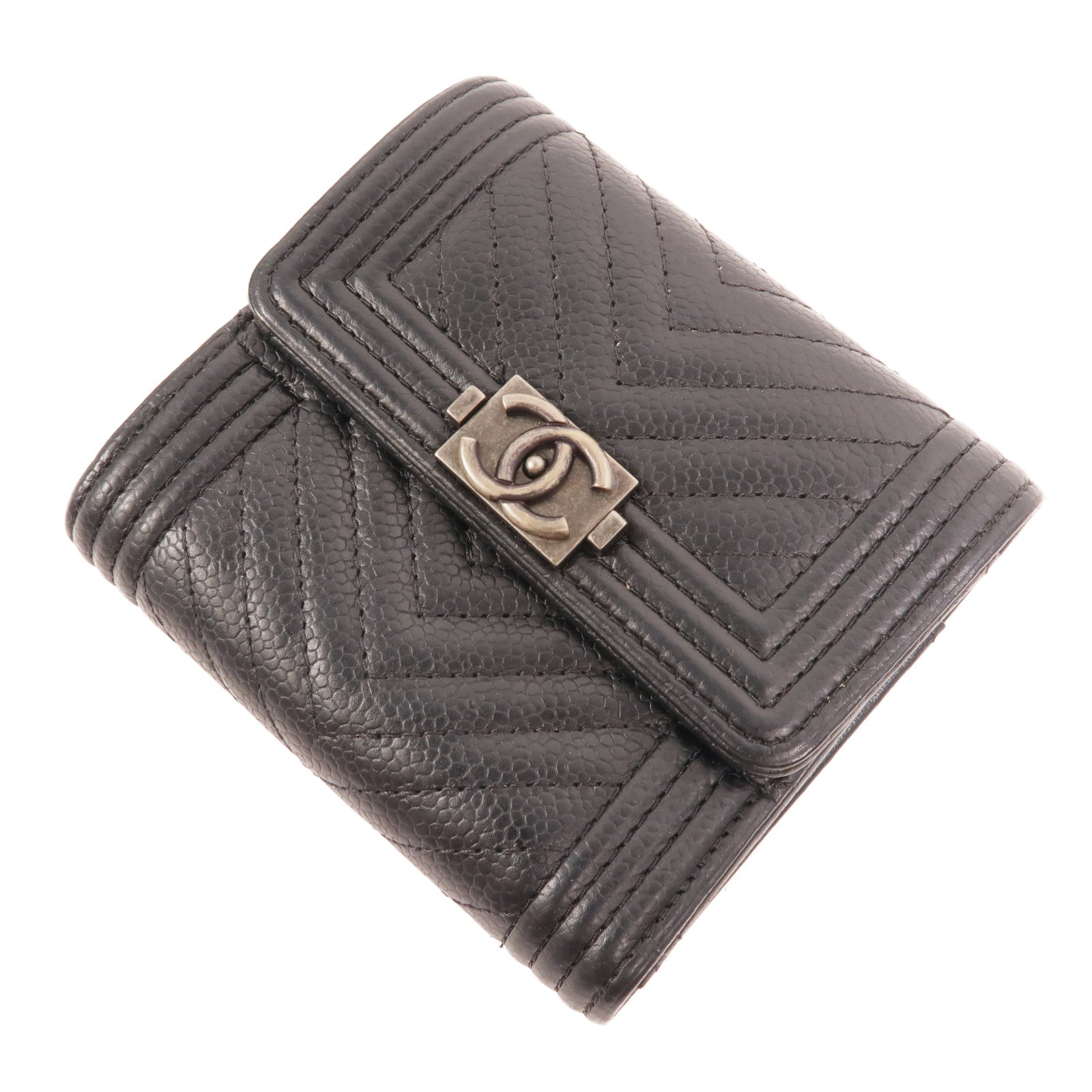 CHANEL 牛皮皮革Boy Wallet錢包