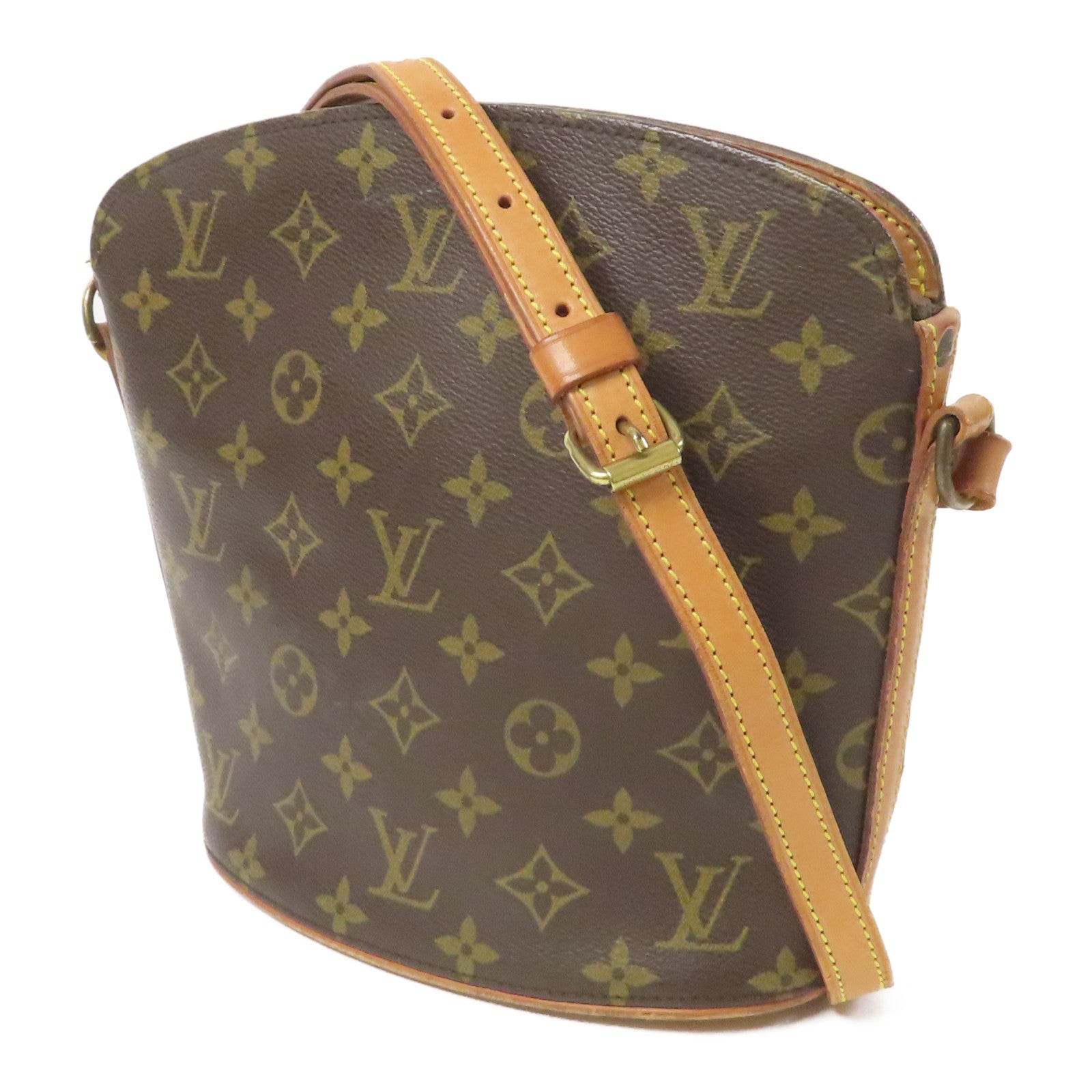 LOUIS VUITTON Monogram Drouot金扣肩背袋啡色