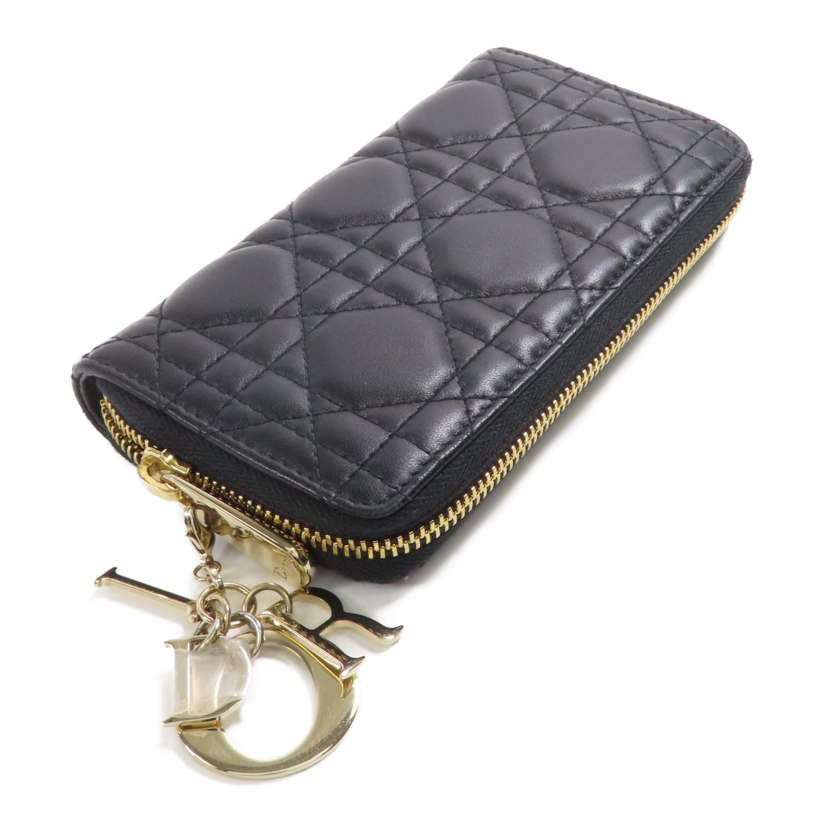 Dior 羊皮皮革Wallet金扣錢包