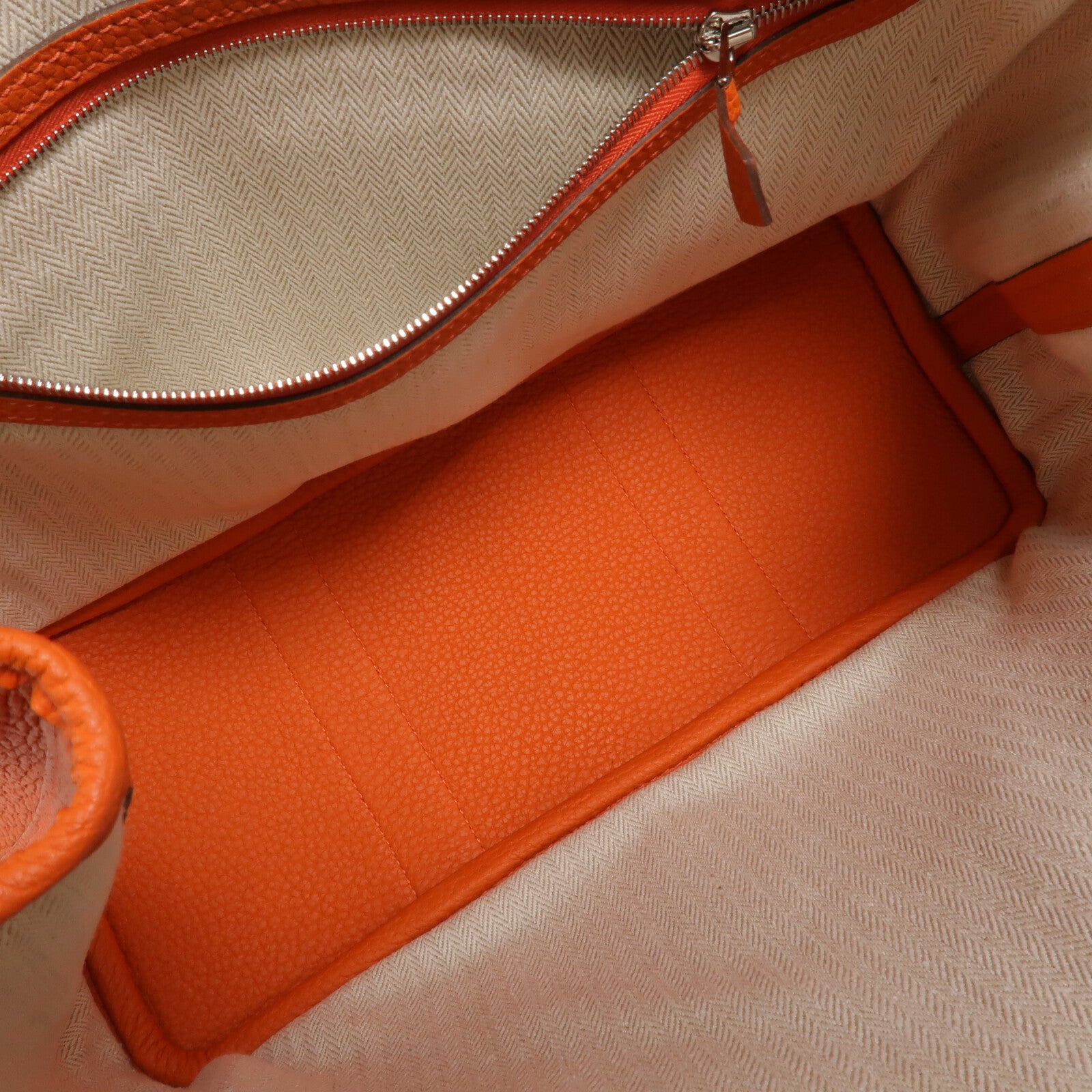 HERMES Negonda皮革Garden Party TPM手挽袋Orange H