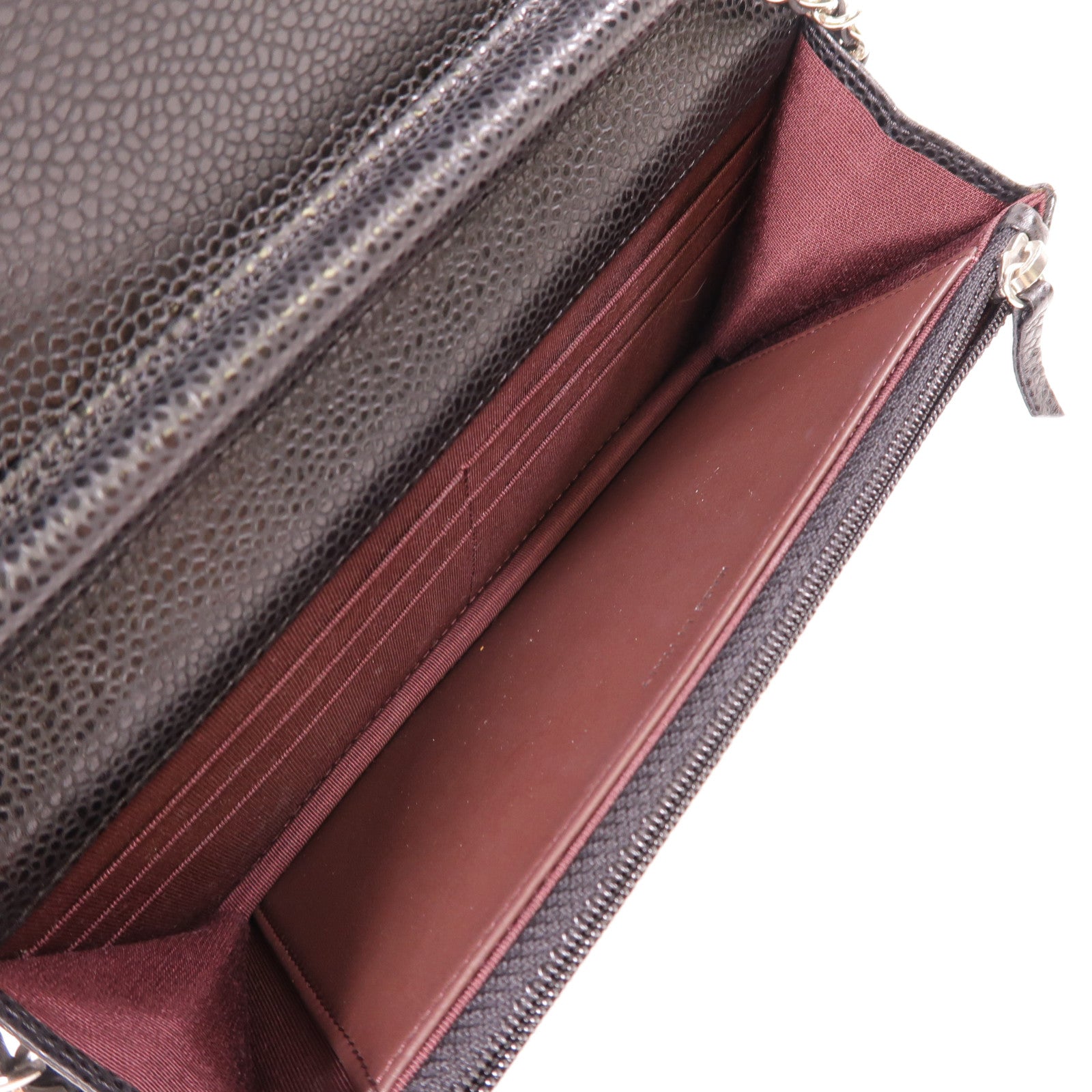 CHANEL 牛皮皮革WOC Wallet On Chain銀扣鏈帶肩背袋