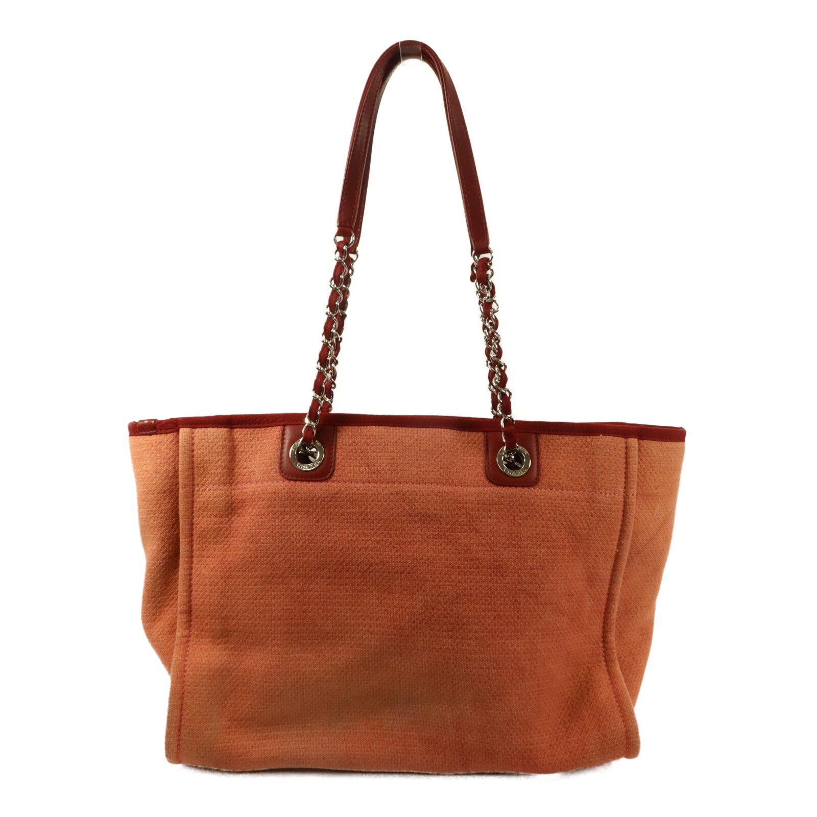 CHANEL 帆布Deauville Tote Bag MM手挽袋