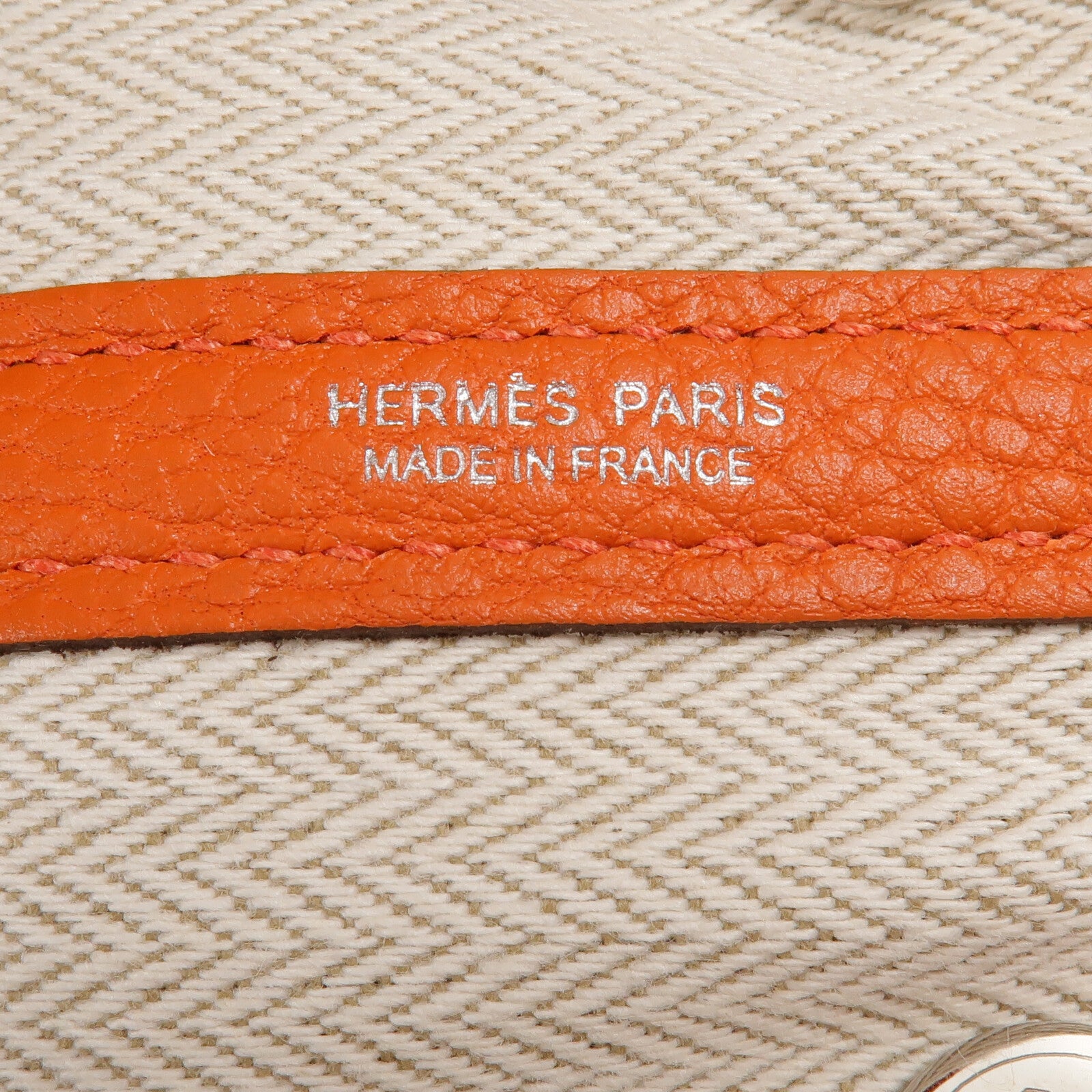 HERMES Negonda皮革Garden Party TPM手挽袋Orange H
