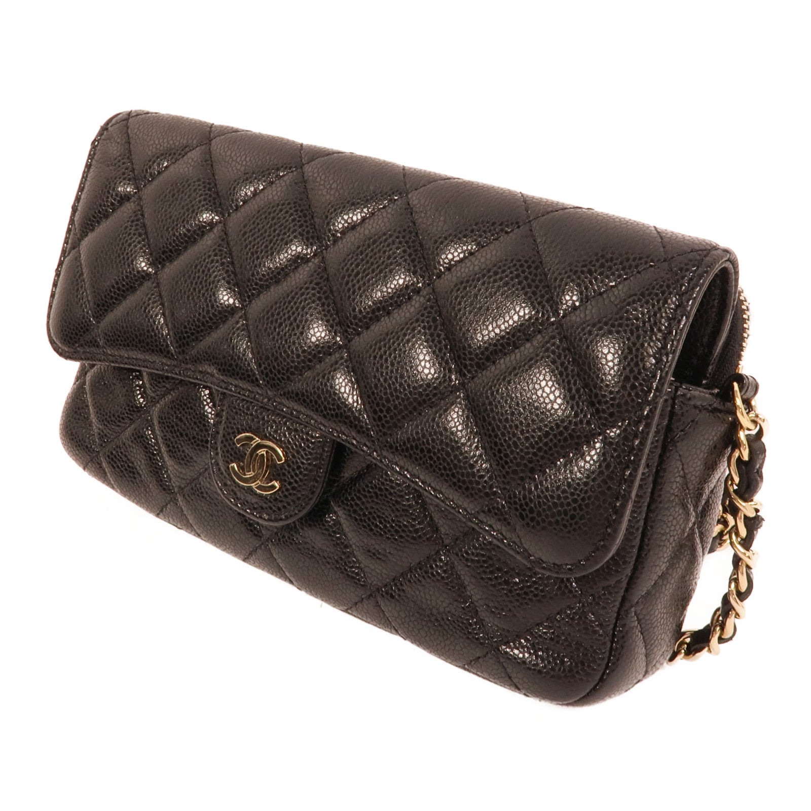 CHANEL 牛皮皮革Flap Phone Holder肩背袋