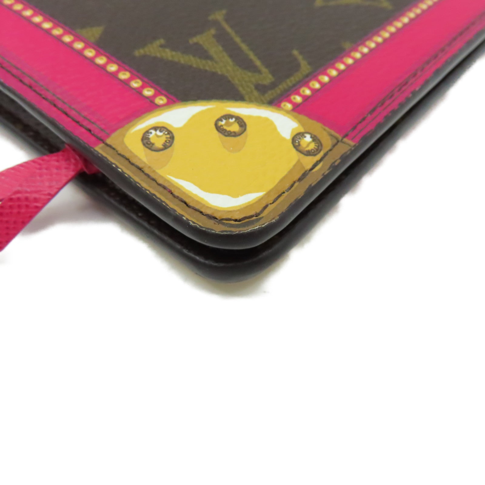 LOUIS VUITTON 【激減優惠】Monogram Pochette Weekend Wallet On Chain Shoulder Bag金扣鏈帶肩背袋啡色/粉紅色