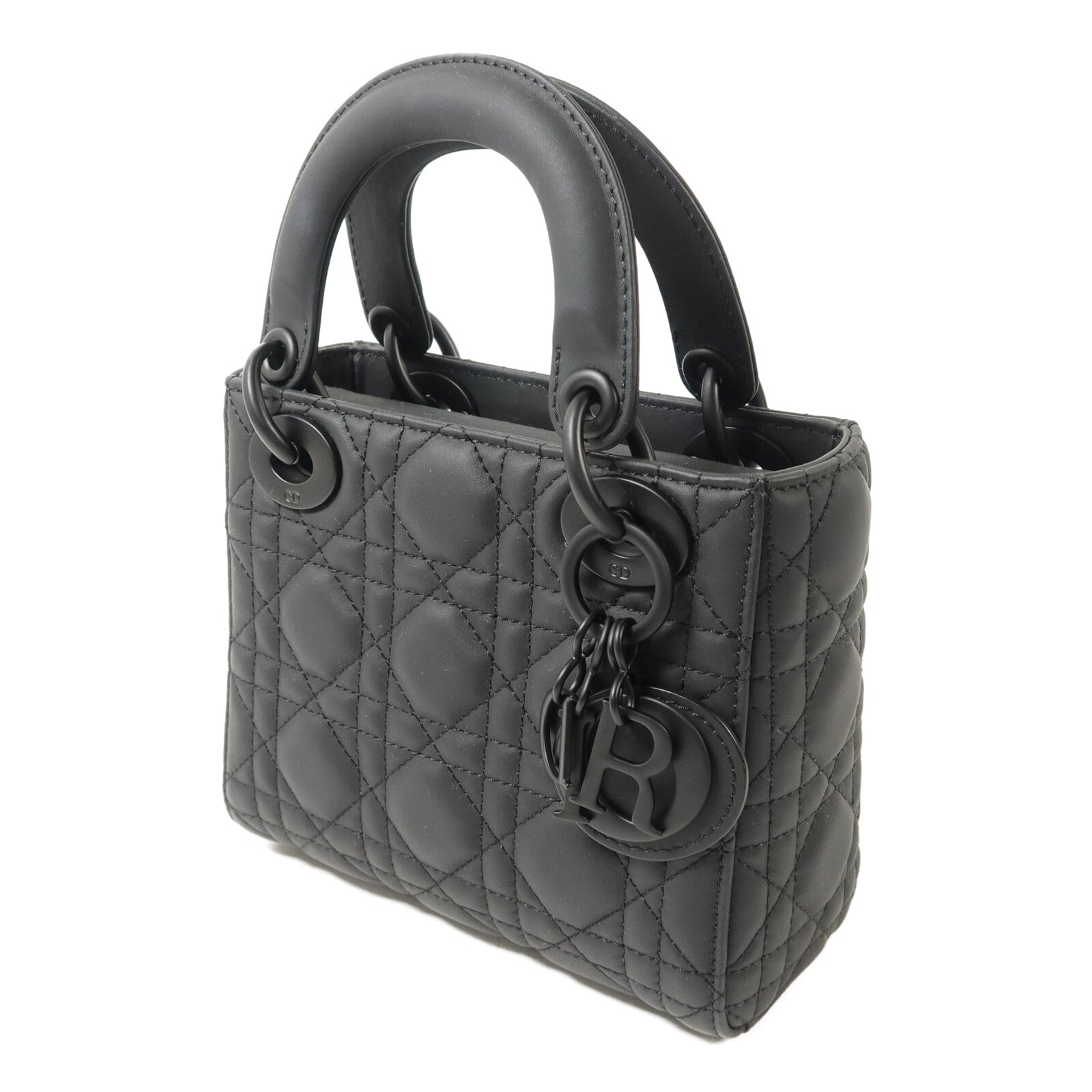 Dior 牛皮皮革Mini Lady Dior鏈帶手挽肩背兩用袋