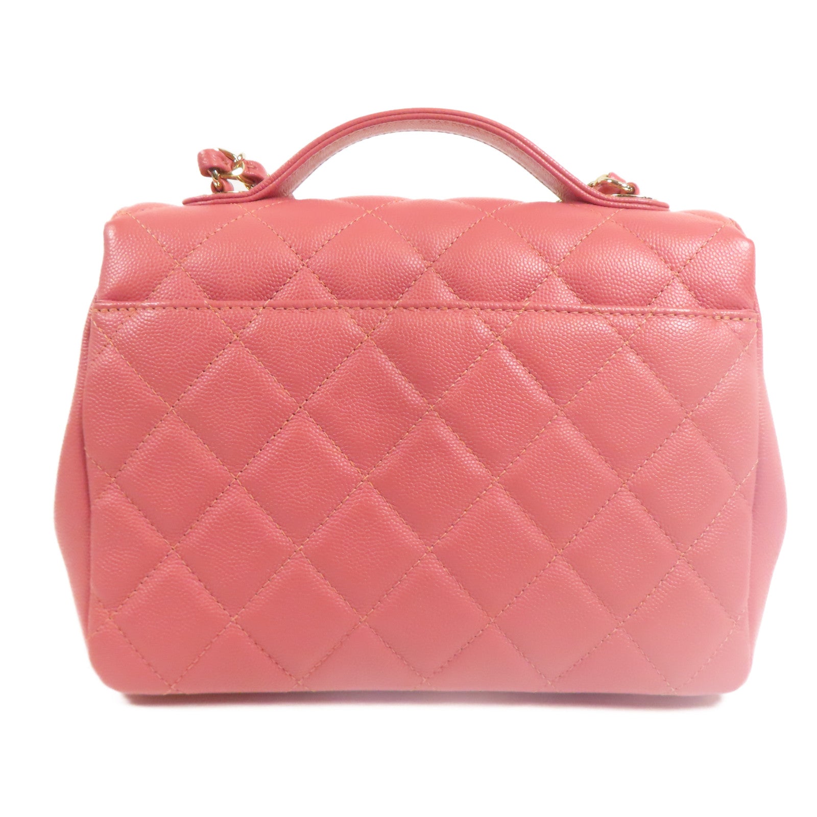 CHANEL CC GHW Affinity 2way Shoulder Bag Calfskin Leather Pink