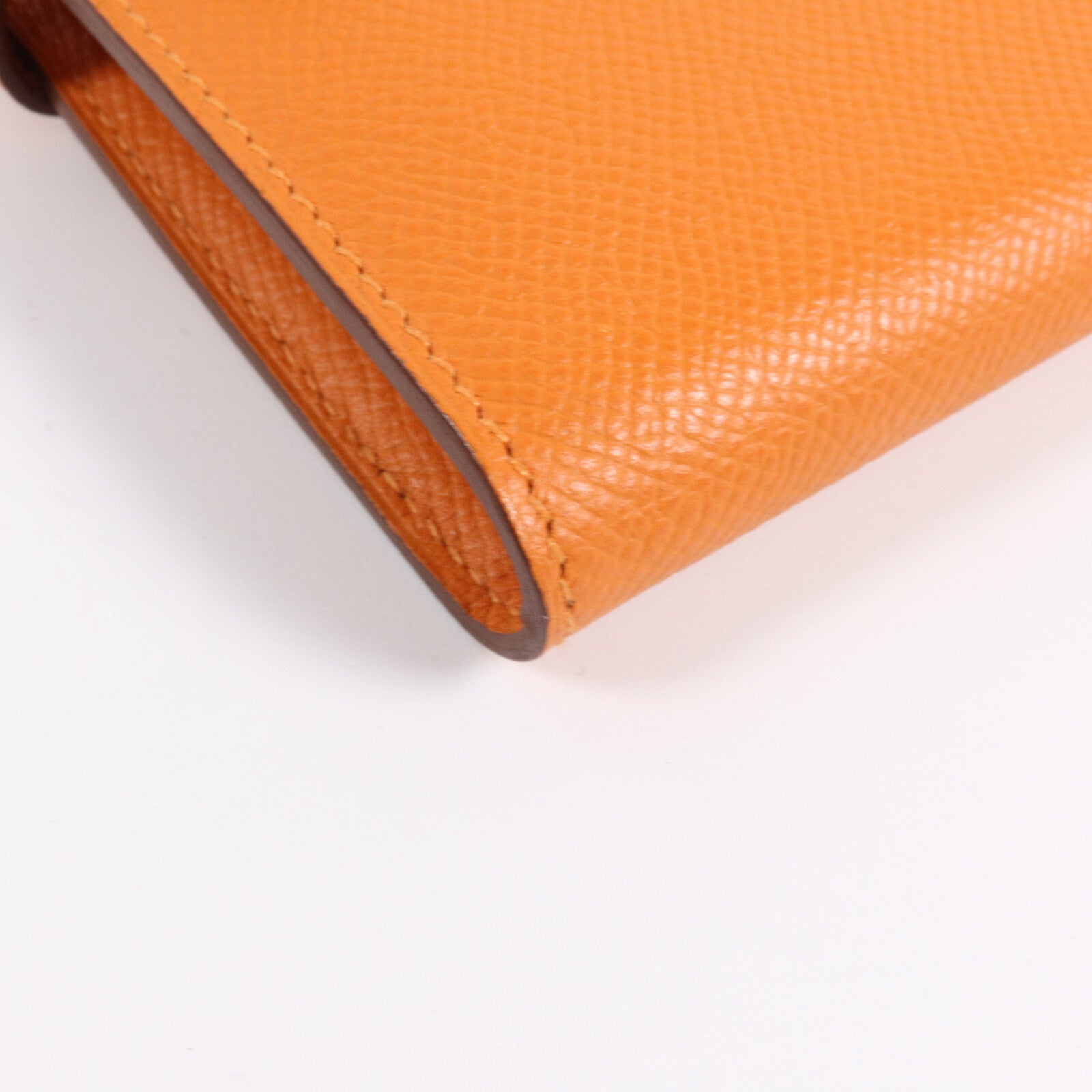 HERMES Epsom皮革Kelly Long Wallet長錢包Orange