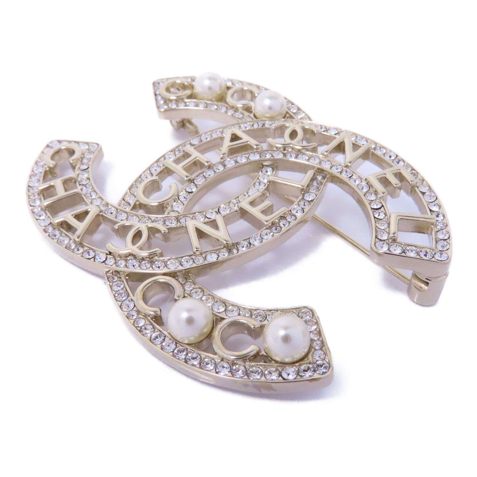 CHANEL PVC/金屬Brooch胸針金色/白色
