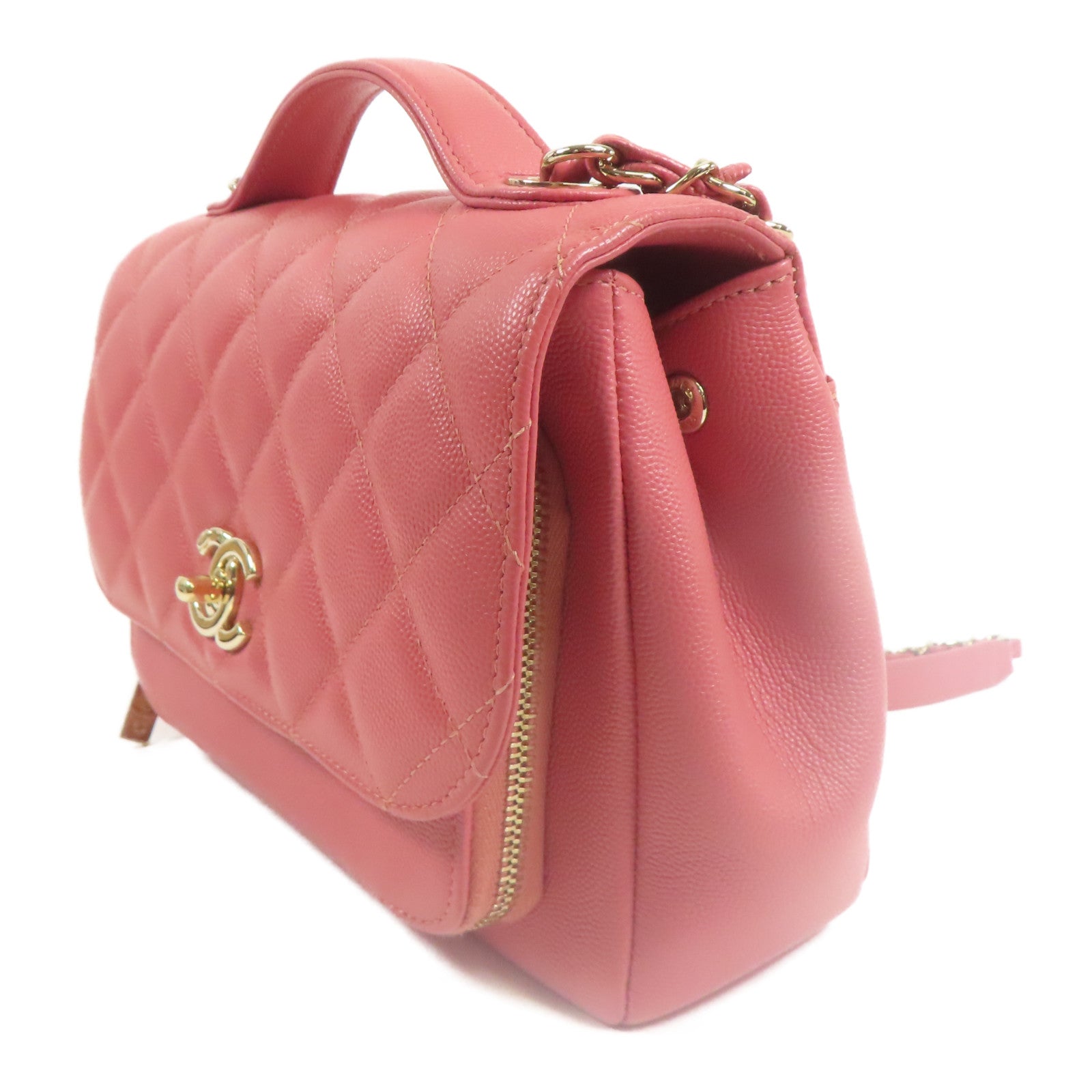 CHANEL 牛皮皮革Affinity金扣手挽肩背兩用袋