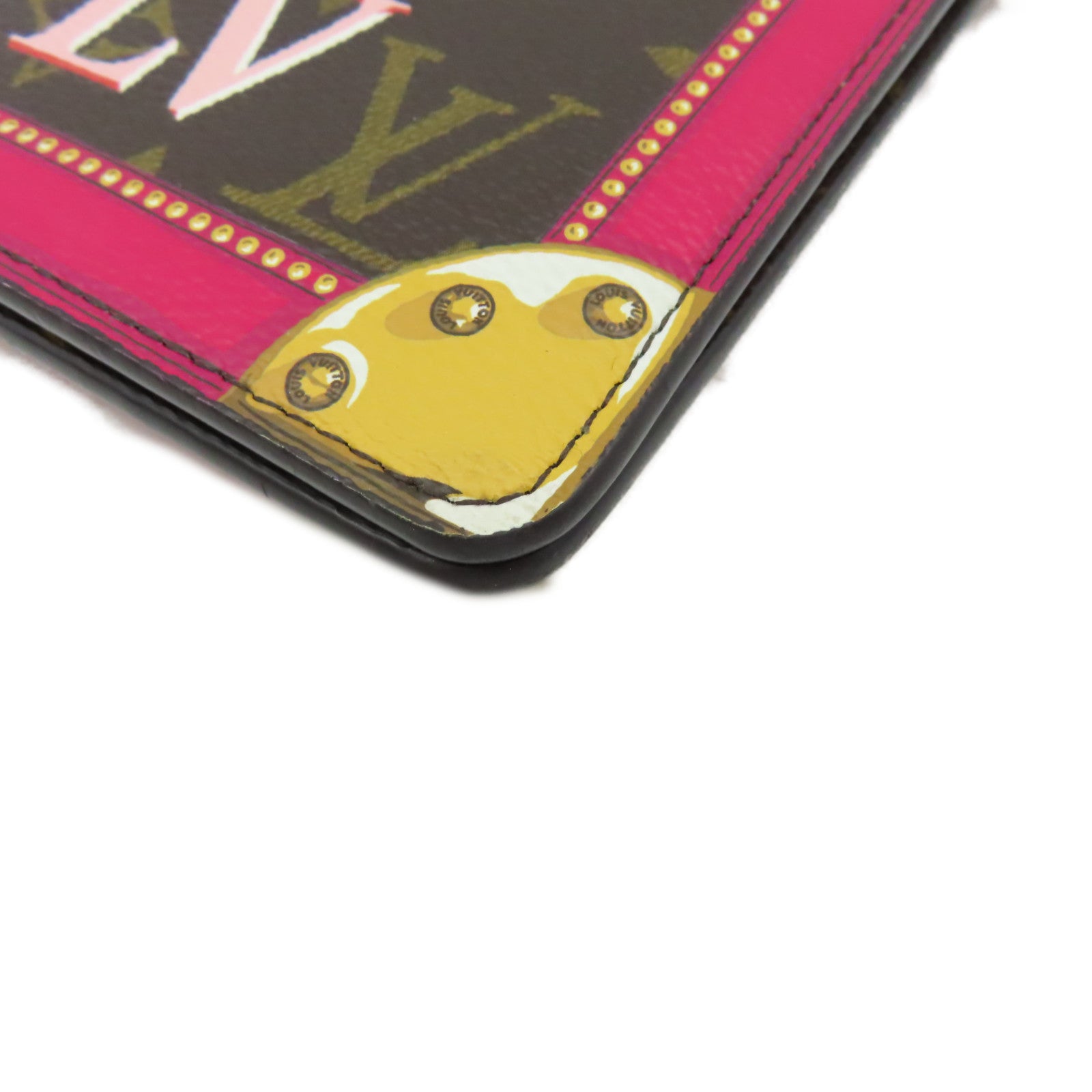 LOUIS VUITTON 【激減優惠】Monogram Pochette Weekend Wallet On Chain Shoulder Bag金扣鏈帶肩背袋啡色/粉紅色
