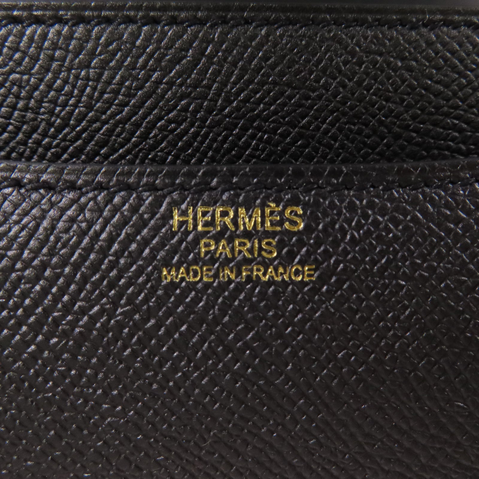 HERMES Epsom皮革Constance 24金扣肩背袋Noir