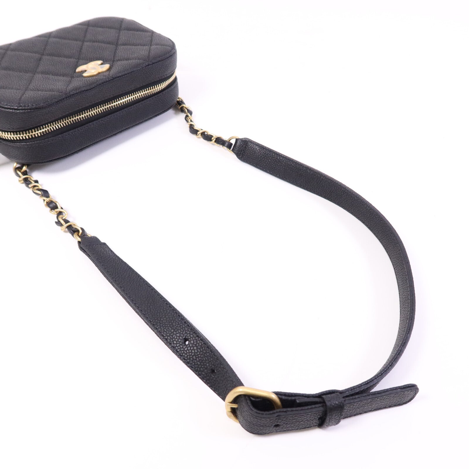 CHANEL 牛皮皮革Waist Bag金扣腰包