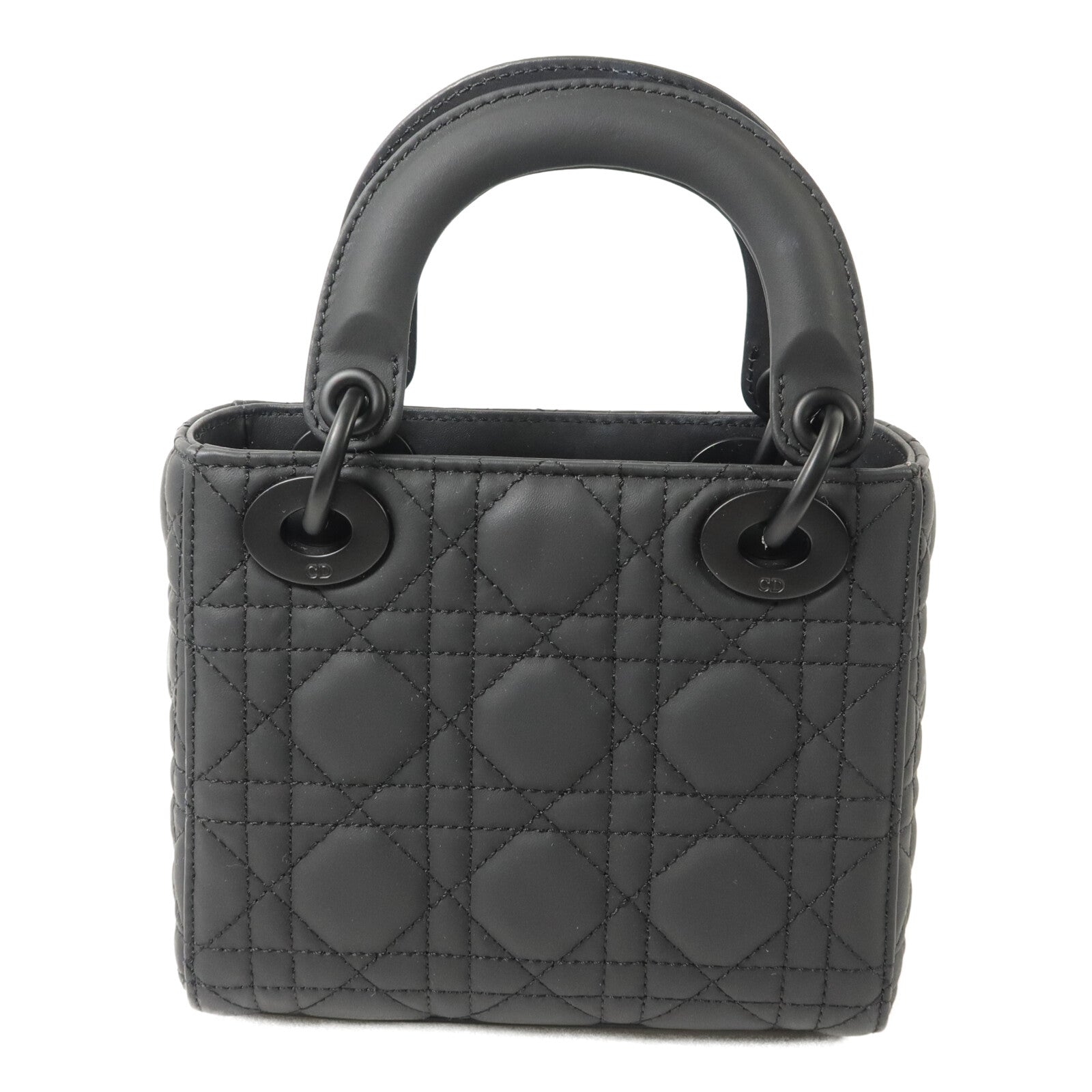 Dior 牛皮皮革Mini Lady Dior鏈帶手挽肩背兩用袋