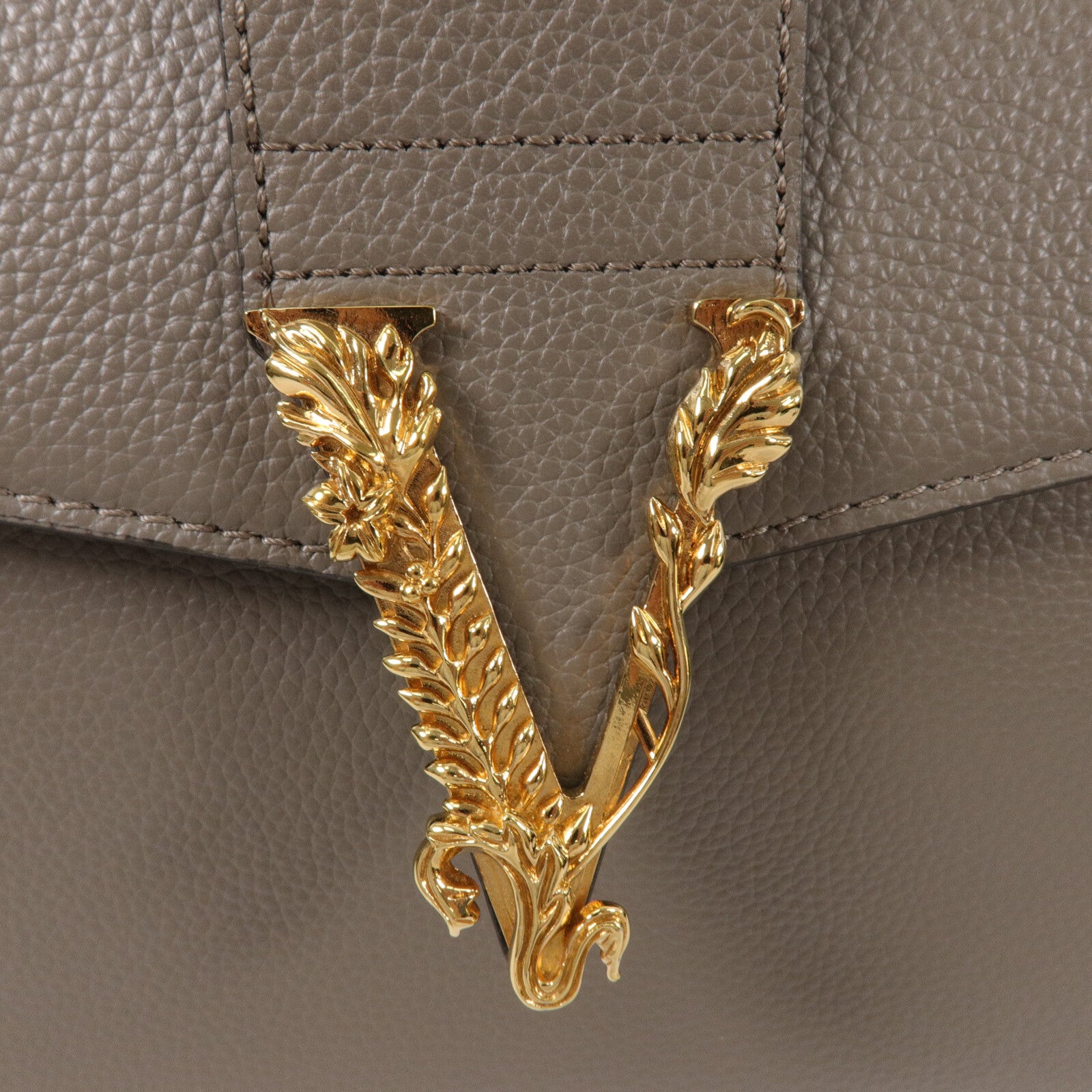 VERSACE 牛皮皮革Virtus手挽肩背兩用袋