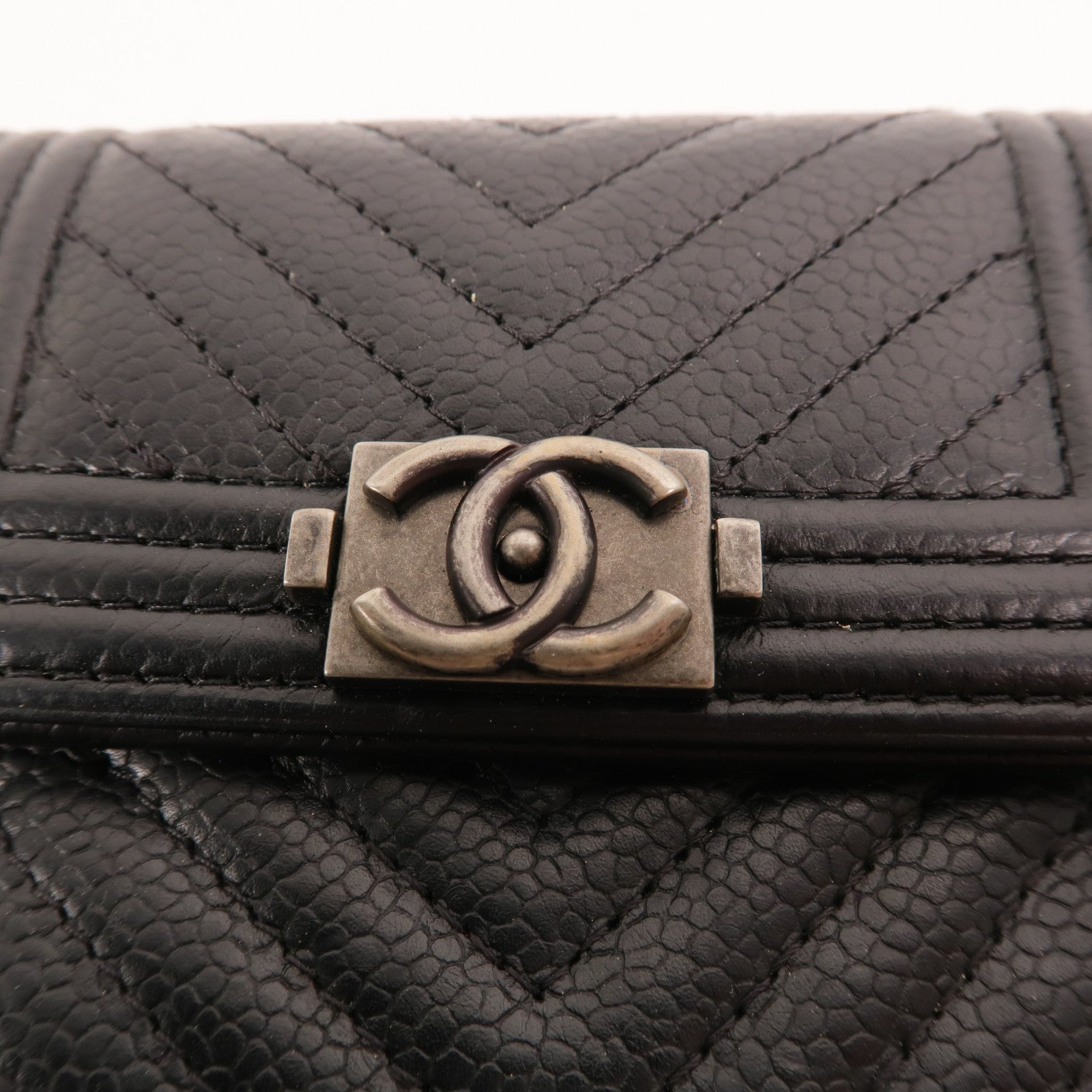 CHANEL 牛皮皮革Boy Wallet錢包