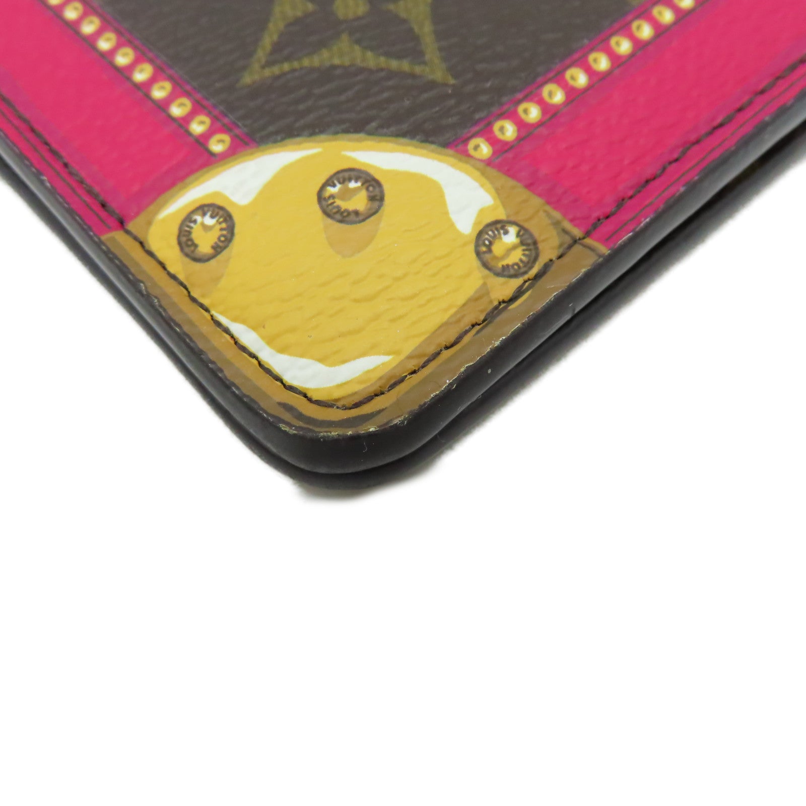 LOUIS VUITTON 【激減優惠】Monogram Pochette Weekend Wallet On Chain Shoulder Bag金扣鏈帶肩背袋啡色/粉紅色