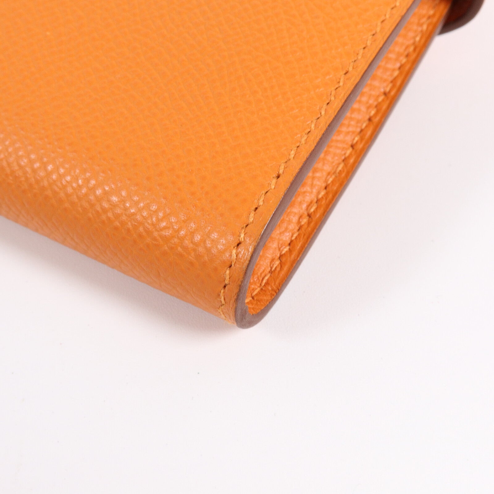 HERMES Epsom皮革Kelly Long Wallet長錢包Orange