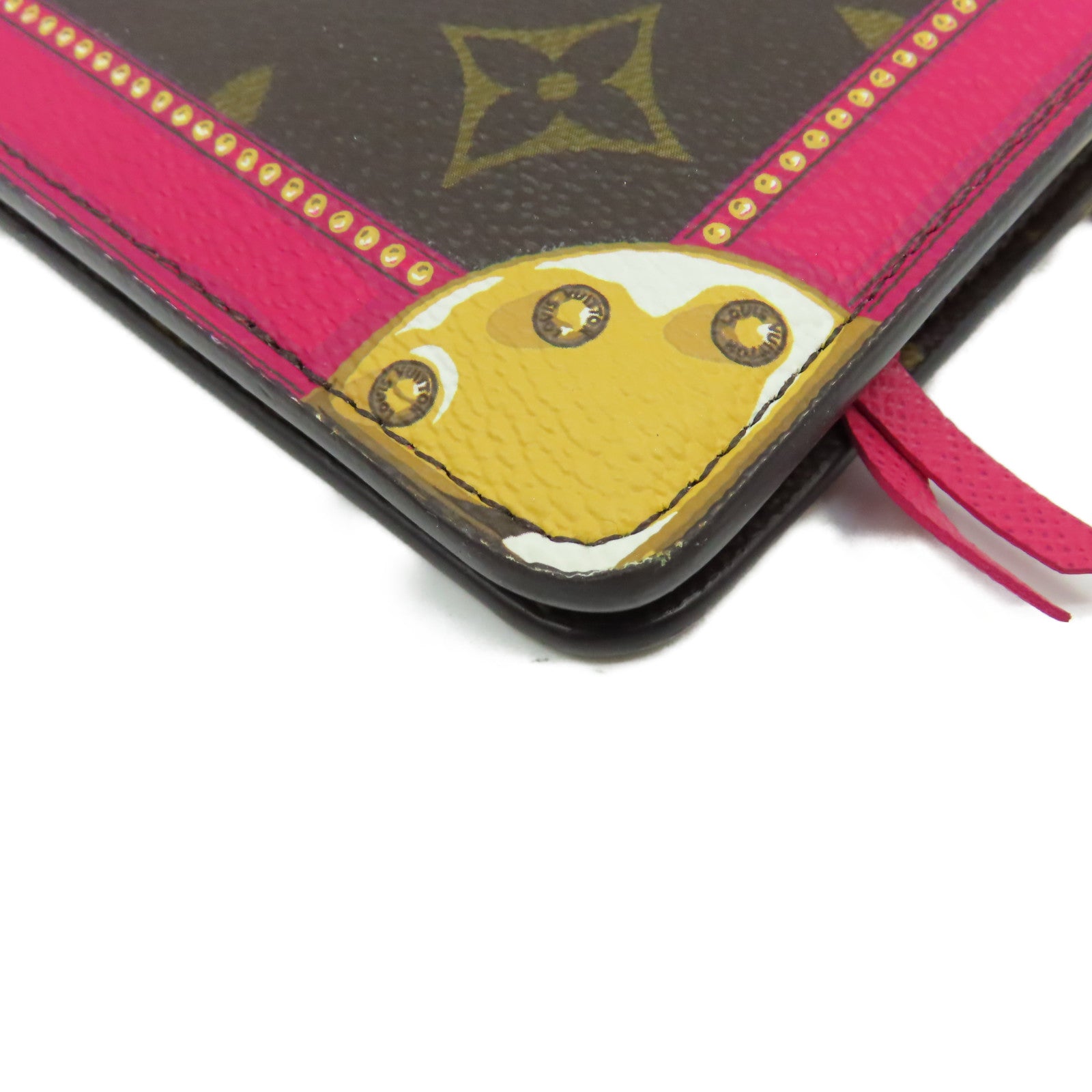 LOUIS VUITTON 【激減優惠】Monogram Pochette Weekend Wallet On Chain Shoulder Bag金扣鏈帶肩背袋啡色/粉紅色