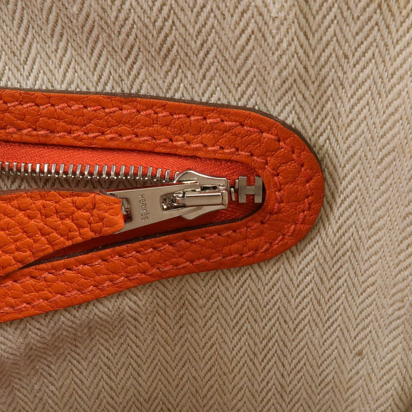 HERMES Negonda皮革Garden Party TPM手挽袋Orange H