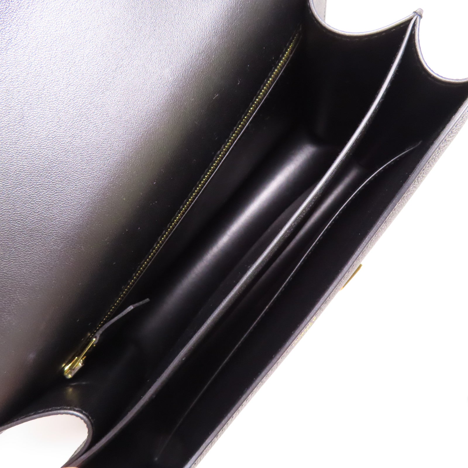 HERMES Epsom皮革Constance 24金扣肩背袋Noir