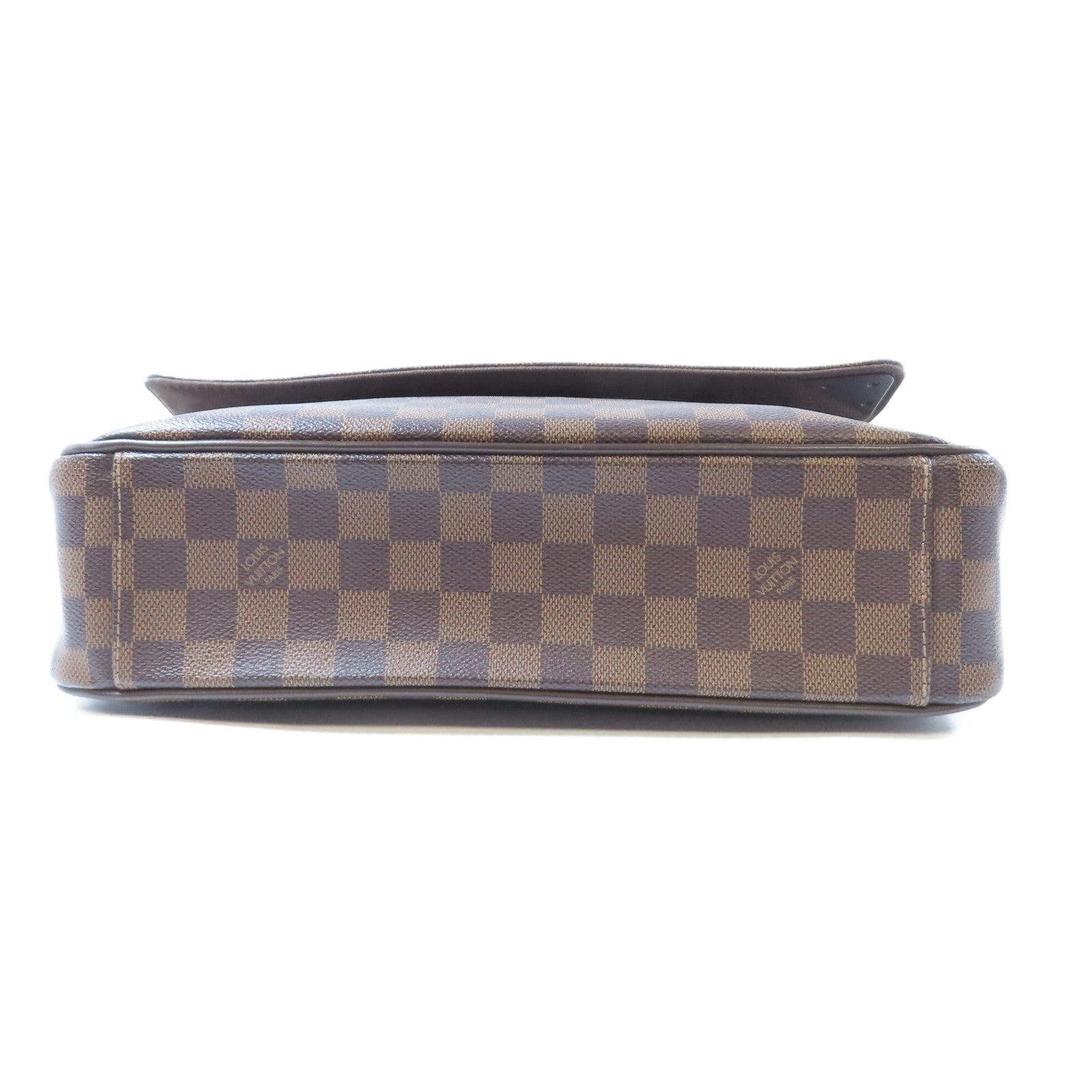 LOUIS VUITTON Damier Shelton GM金扣肩背袋啡色