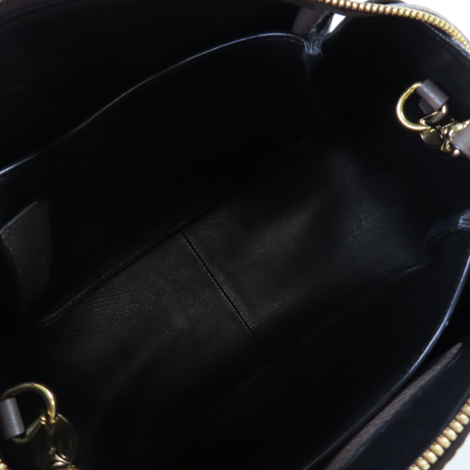 PRADA 牛皮皮革2Way Shoulder Bag金扣手挽肩背兩用袋灰啡色
