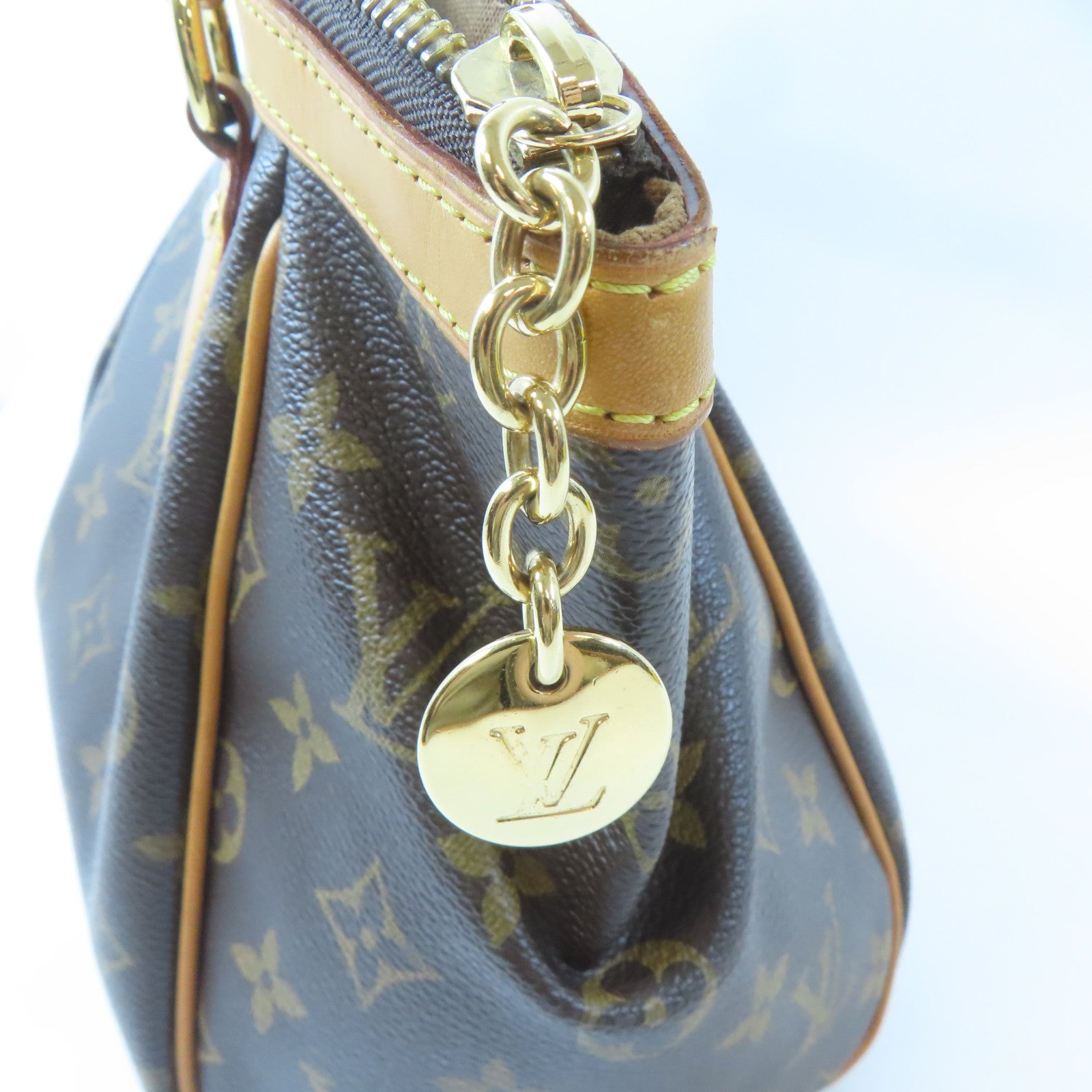 LOUIS VUITTON Monogram Tivoli PM金扣手挽袋啡色