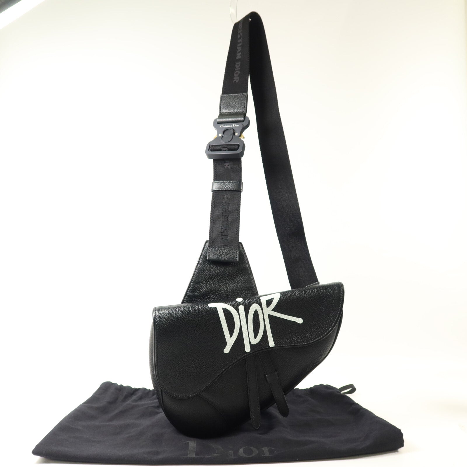 Dior 牛皮皮革Dior x Stussy Saddle Bag肩背袋