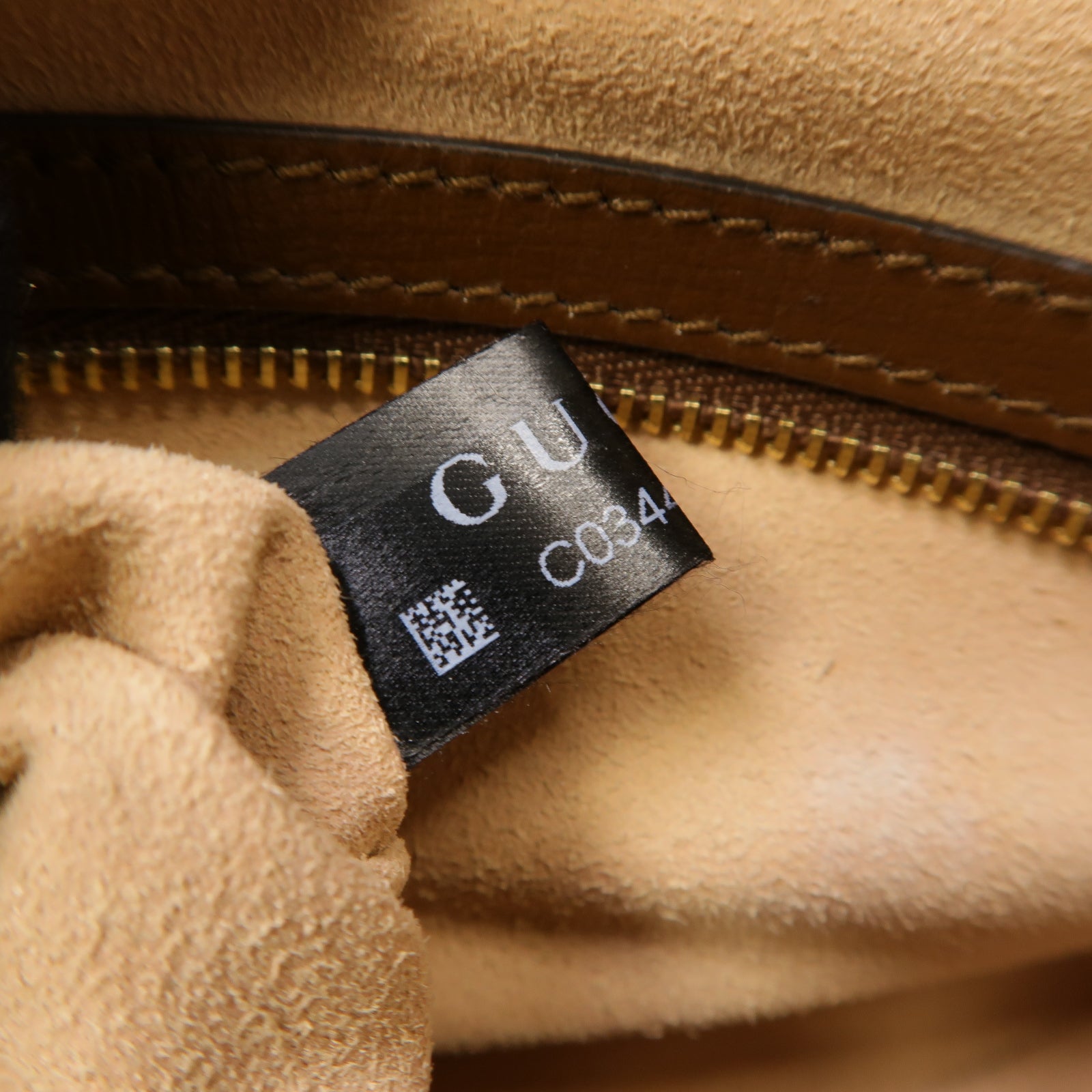 GUCCI 塗層帆布Horsebit 1955 small金扣肩背袋棕色