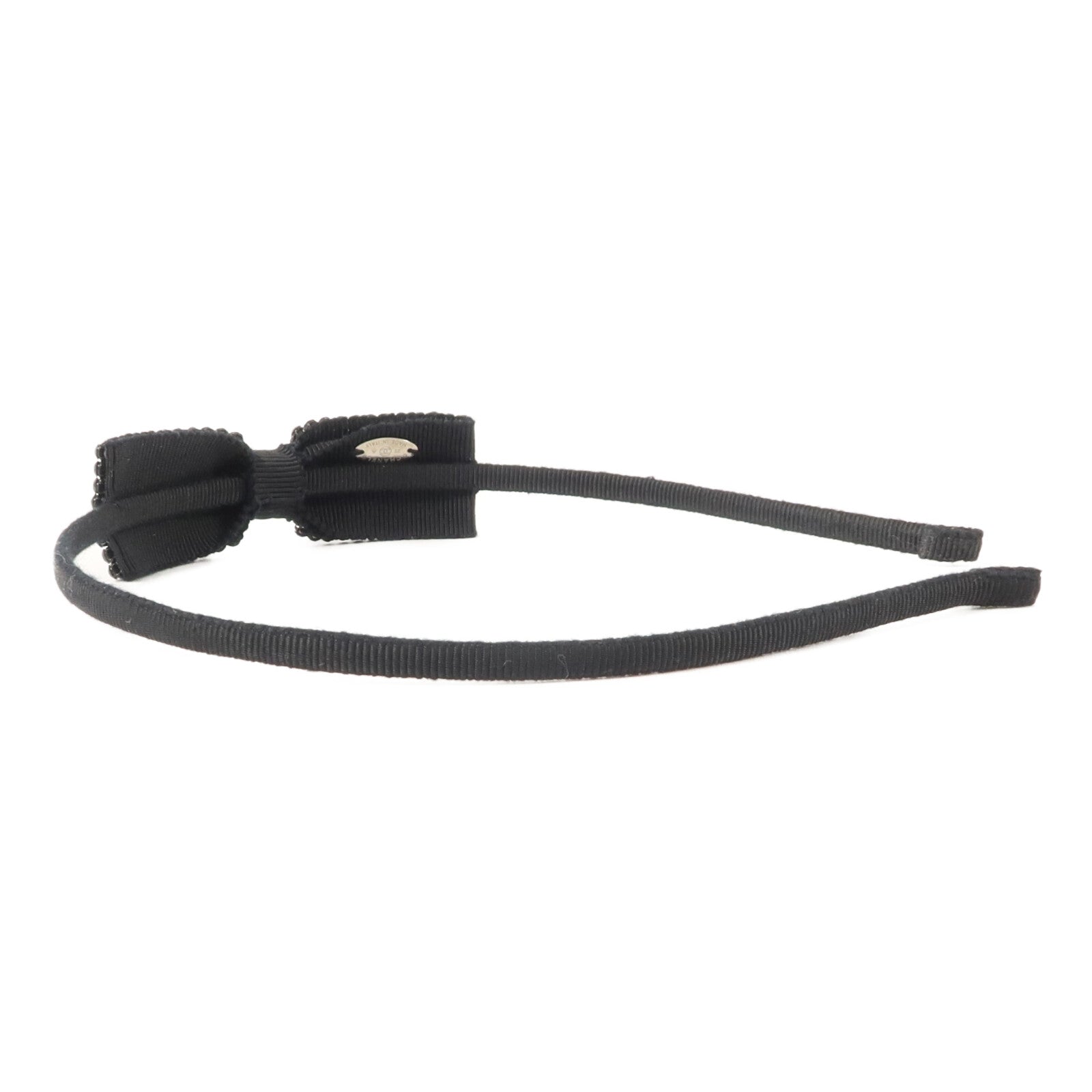CHANEL Grosgrain/Strass CC Strass Bow Headband頭箍