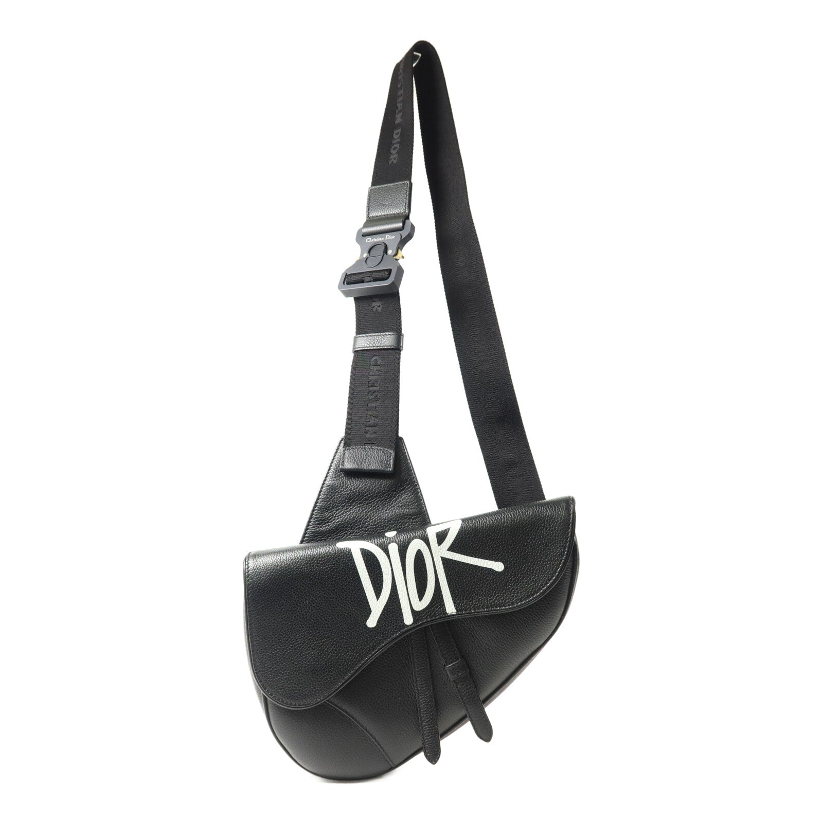 Dior 牛皮皮革Dior x Stussy Saddle Bag肩背袋