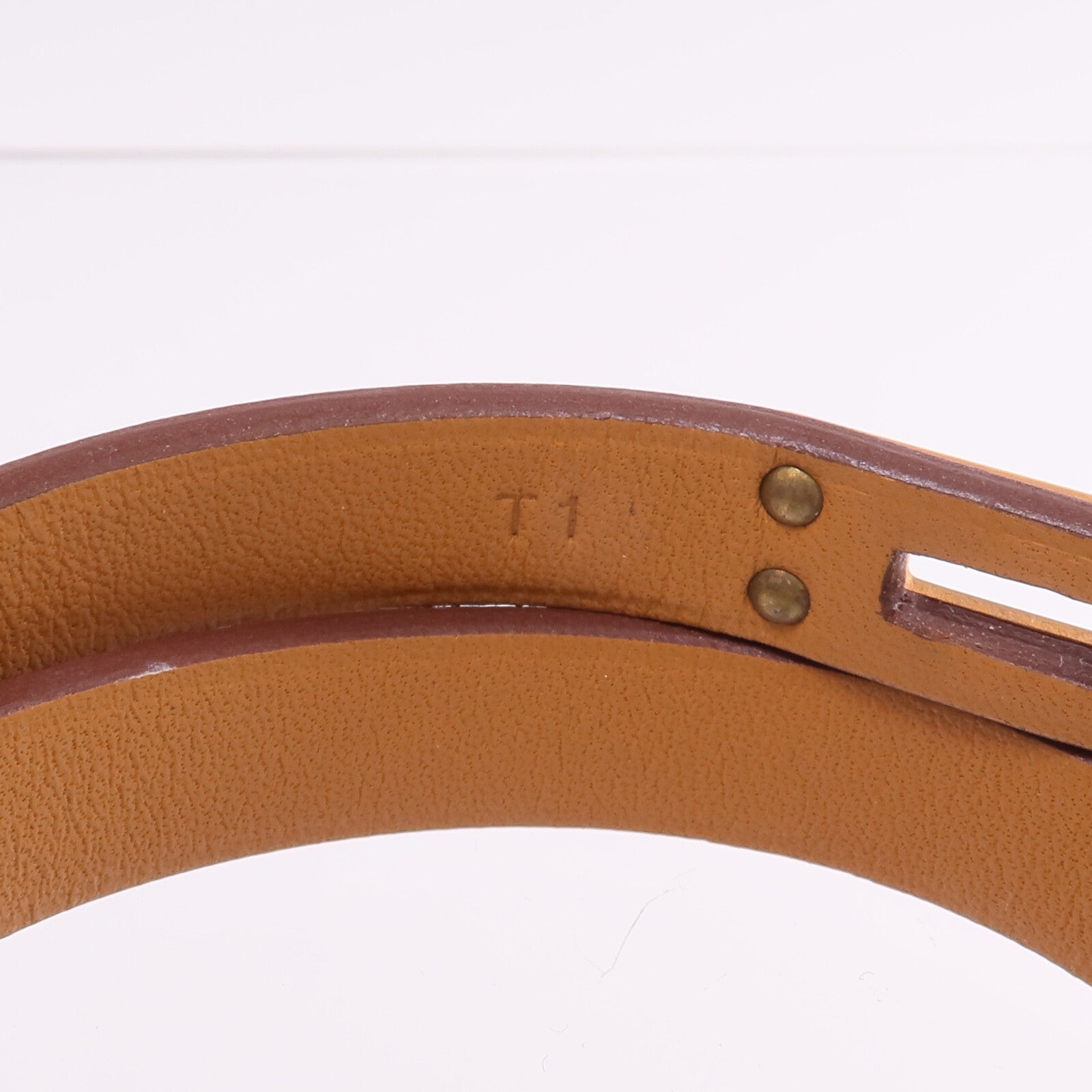 HERMES Swift皮革Mini Kelly Double Tour Bracelet金扣手帶
