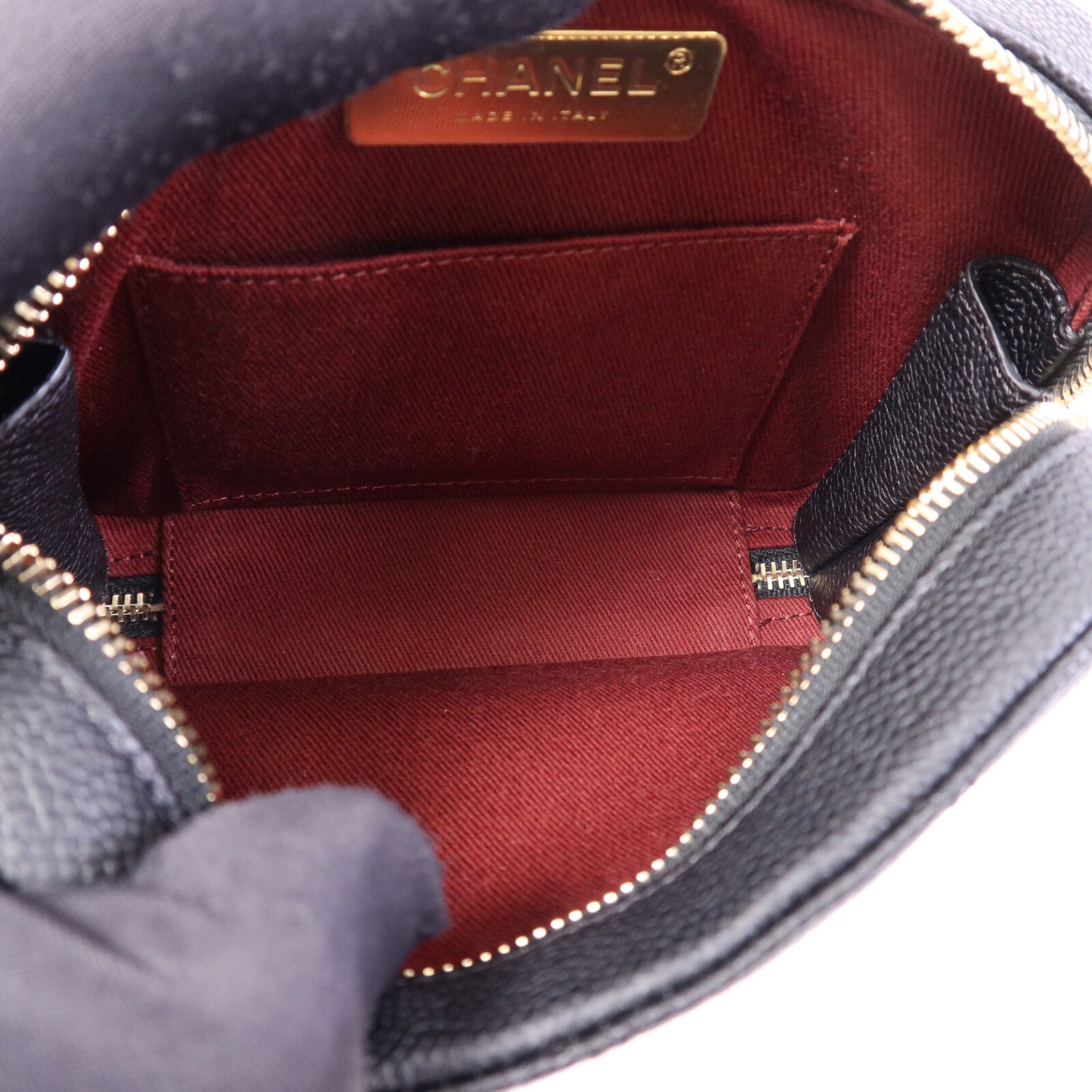 CHANEL 牛皮皮革Waist Bag金扣腰包