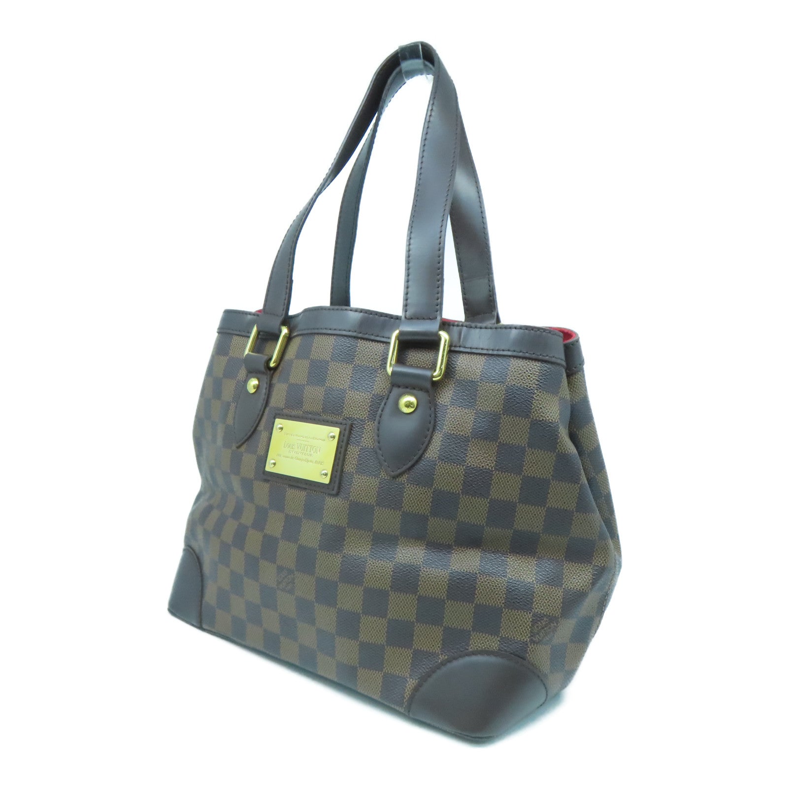 LOUIS VUITTON 【激減優惠】Damier Ebene Hampstead MM金扣肩背袋啡色