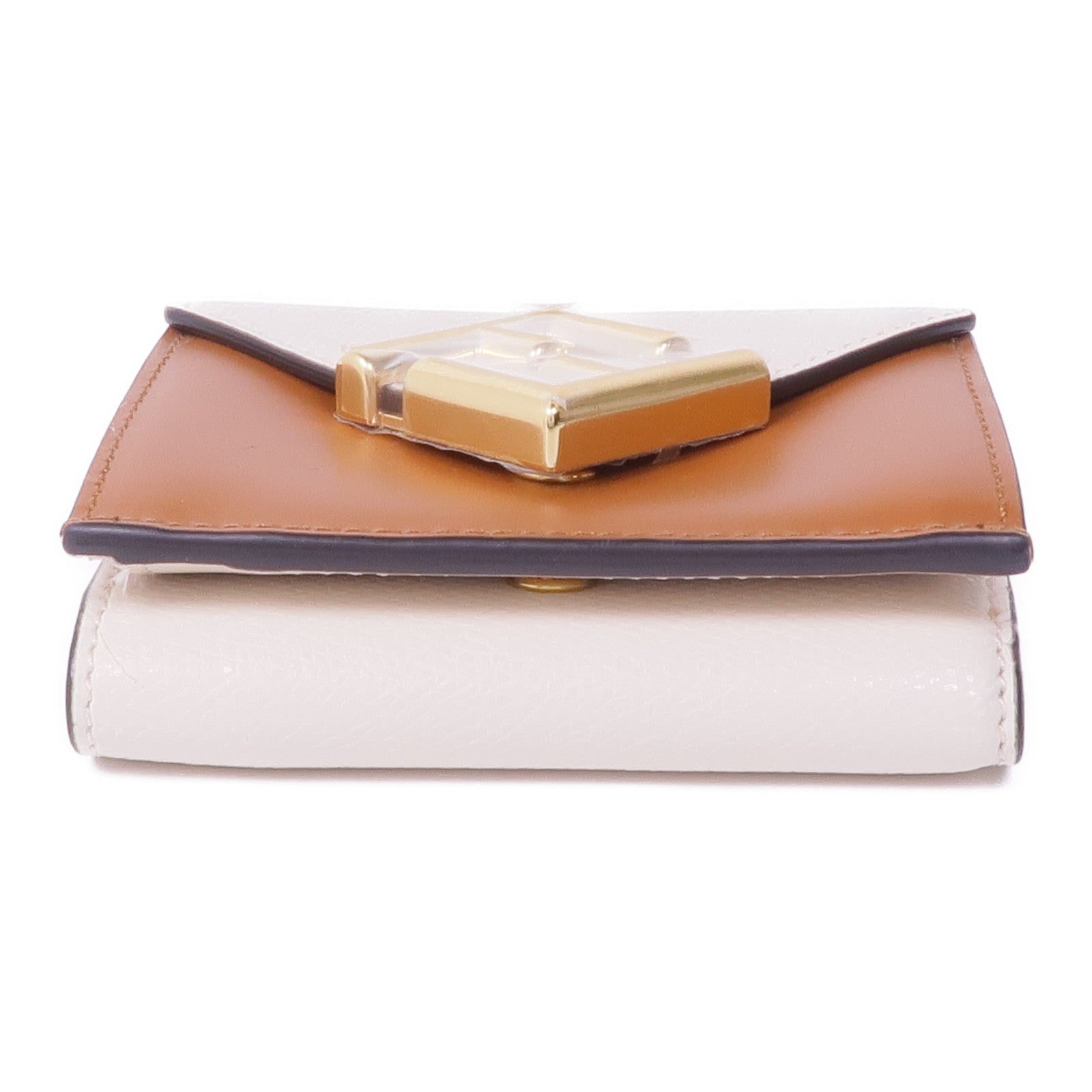 FENDI 牛皮皮革Tri-Fold Wallet金扣錢包
