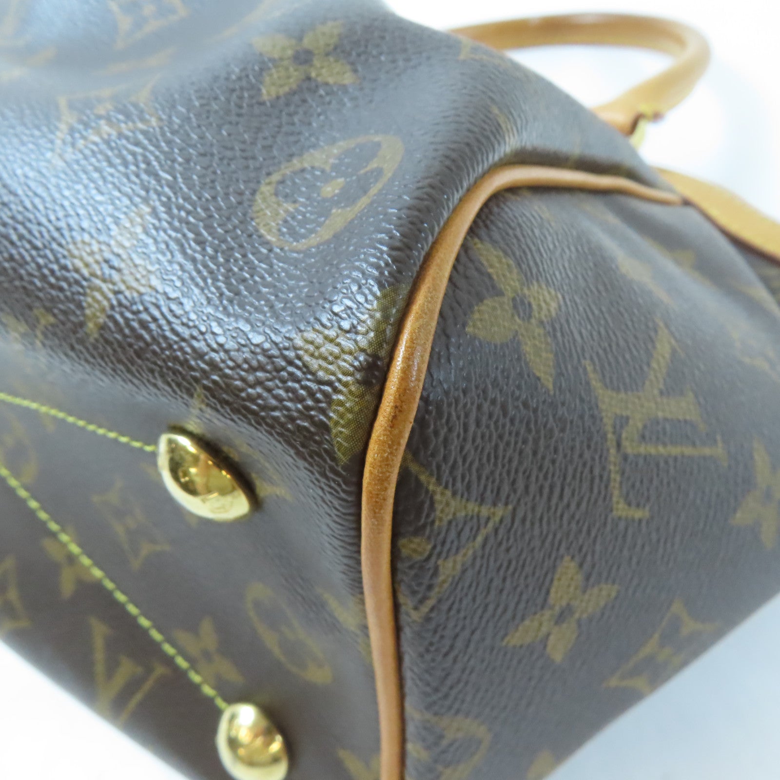 LOUIS VUITTON Monogram Tivoli PM金扣手挽袋啡色