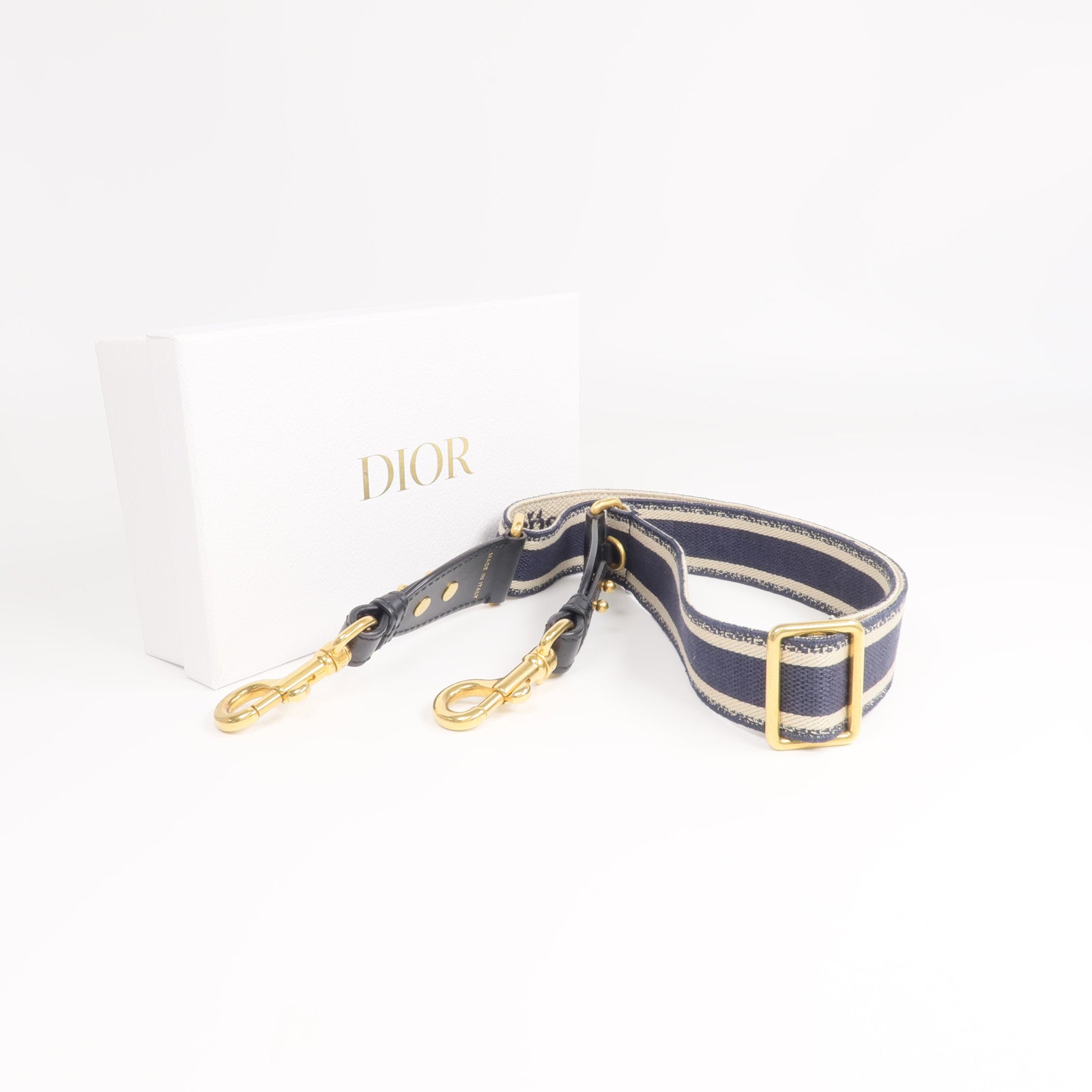 Dior 帆布Strap金扣肩背帶