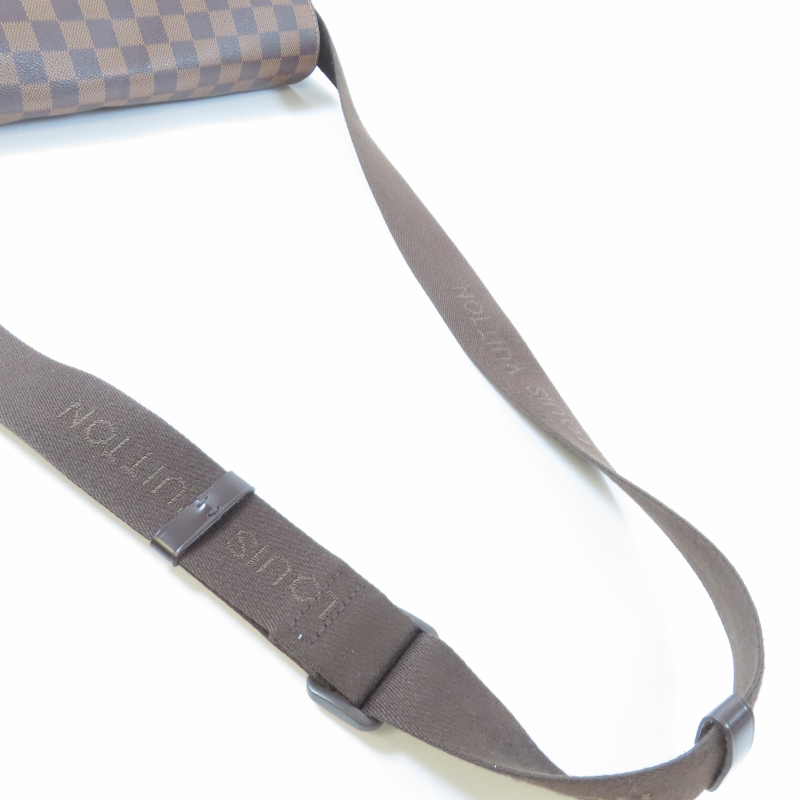 LOUIS VUITTON Damier Shelton GM金扣肩背袋啡色