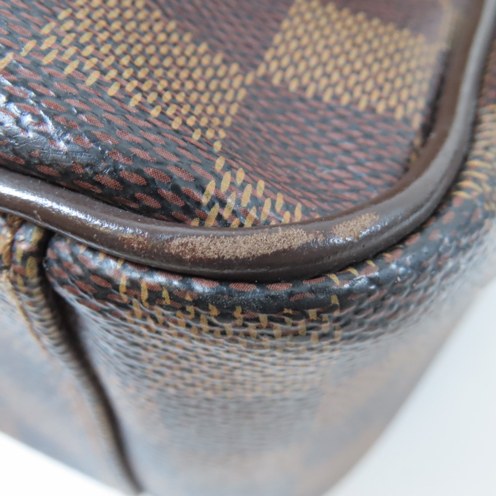 LOUIS VUITTON Damier Shelton GM金扣肩背袋啡色