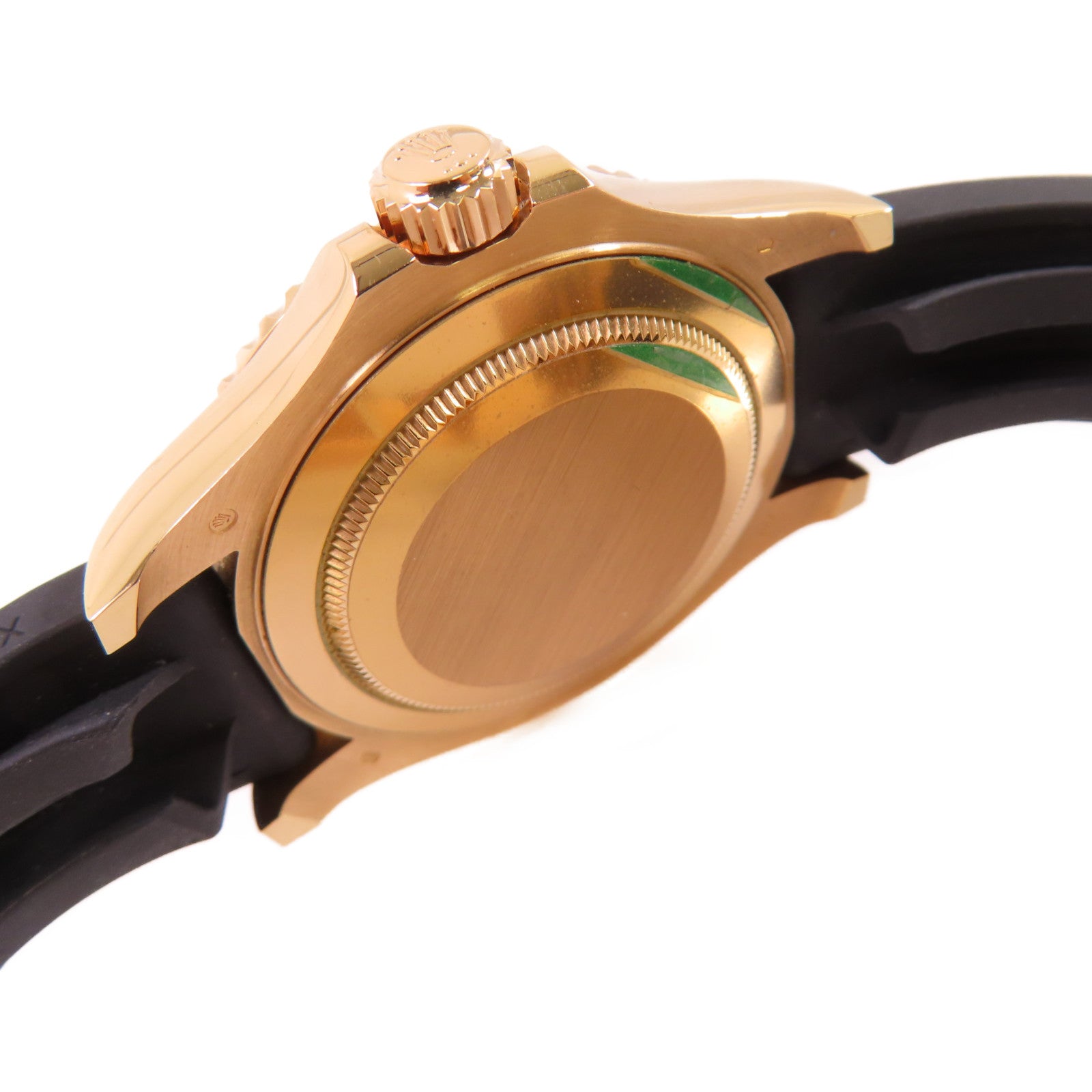 ROLEX Yacht Master 18K玫瑰金/橡膠帶自動機芯手錶黑色