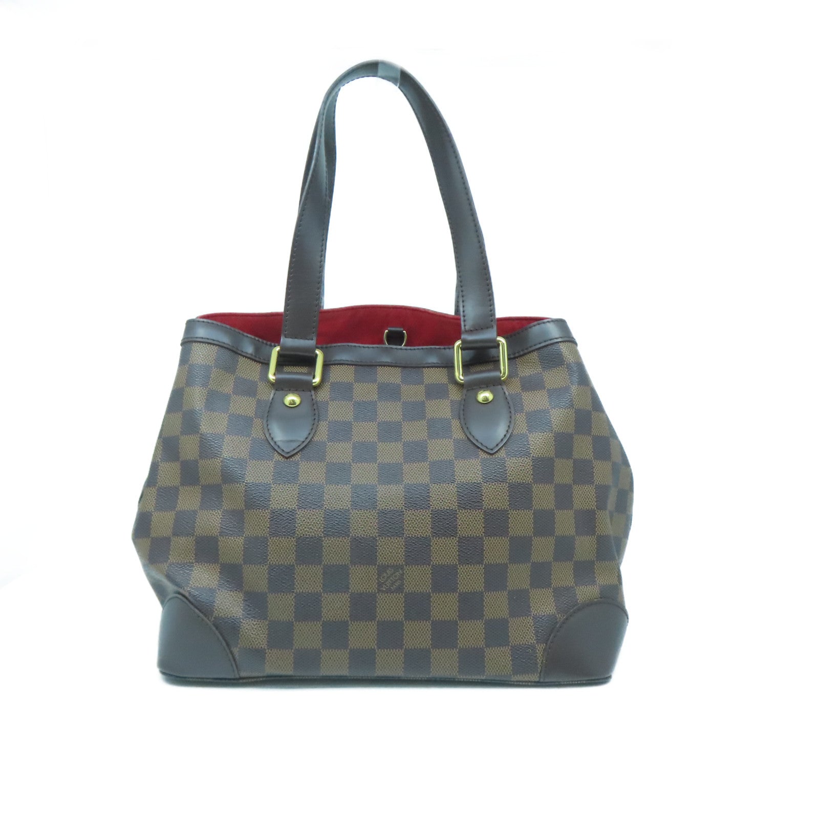 LOUIS VUITTON 【激減優惠】Damier Ebene Hampstead MM金扣肩背袋啡色