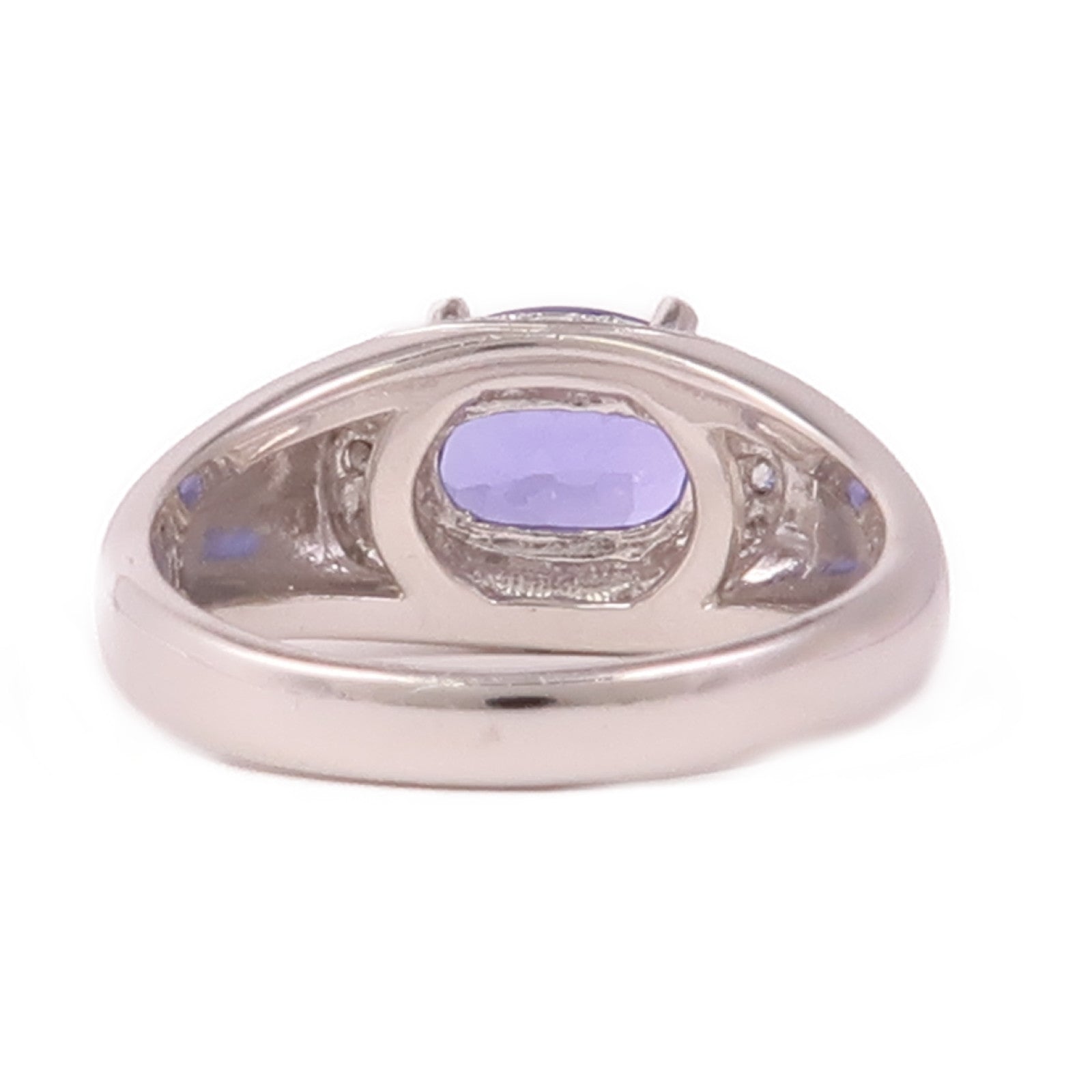 JEWELRY PT900鉑金/Tanzanite/Diamond Ring坦桑石/鑽石戒指US#6.25
