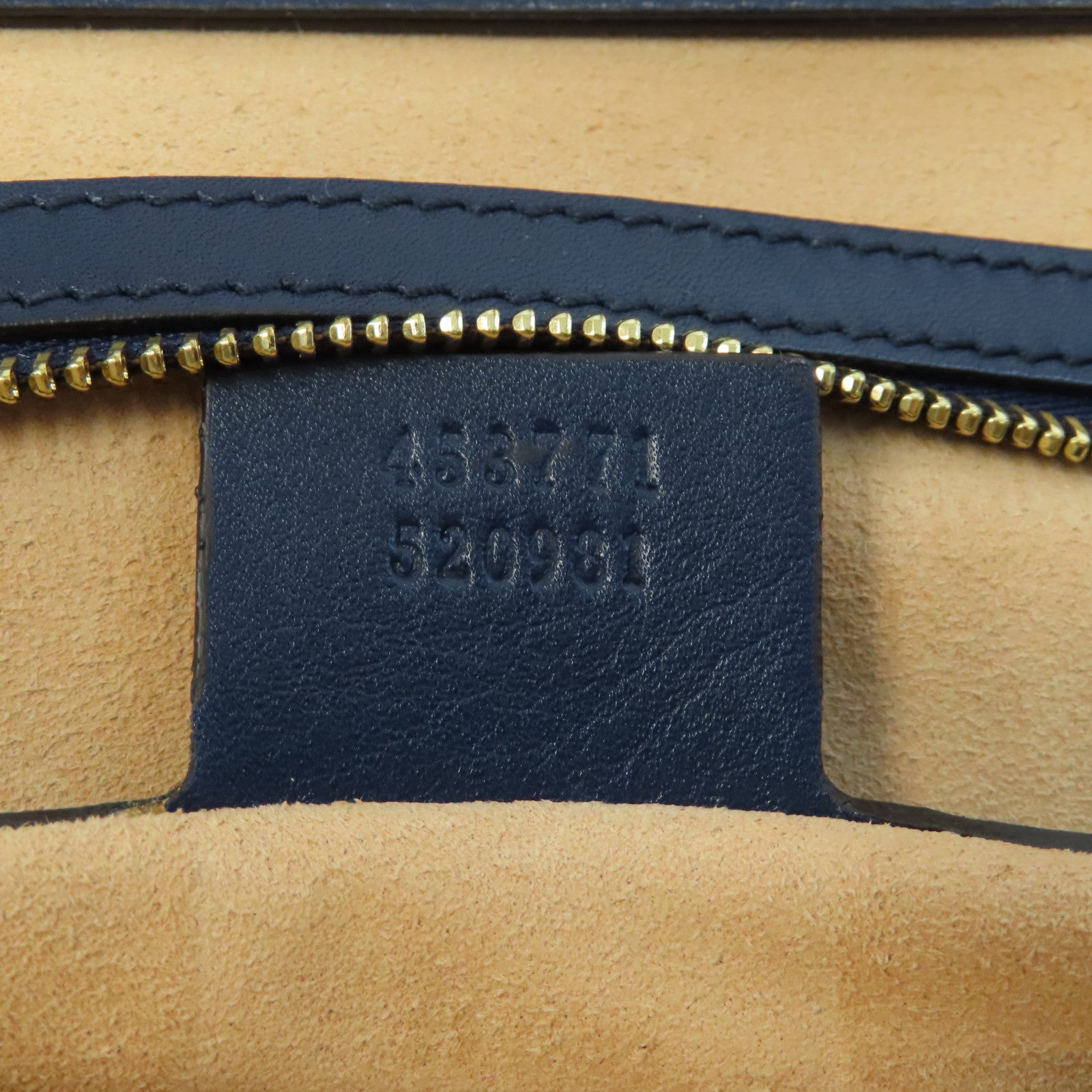 GUCCI 【激減優惠】牛皮皮革Tote Bag金扣手挽袋藍色