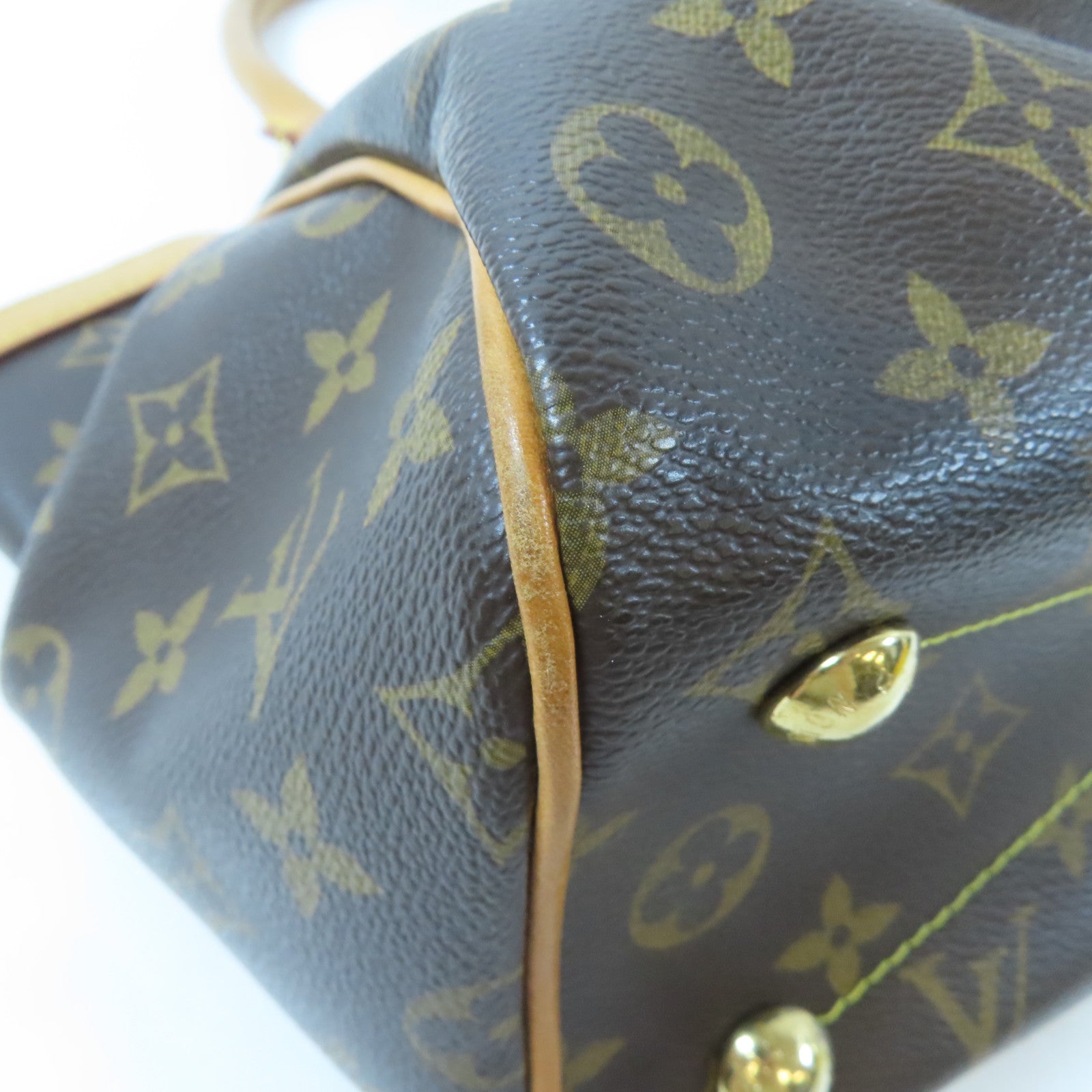 LOUIS VUITTON Monogram Tivoli PM金扣手挽袋啡色