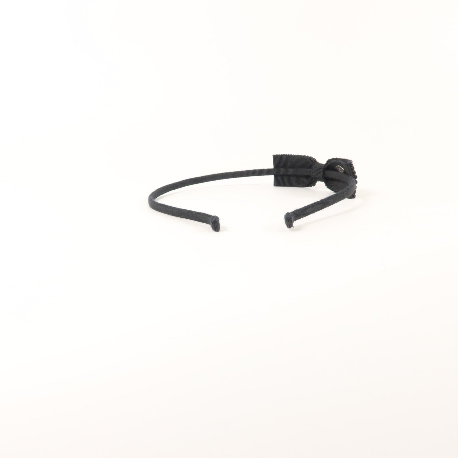 CHANEL Grosgrain/Strass CC Strass Bow Headband頭箍