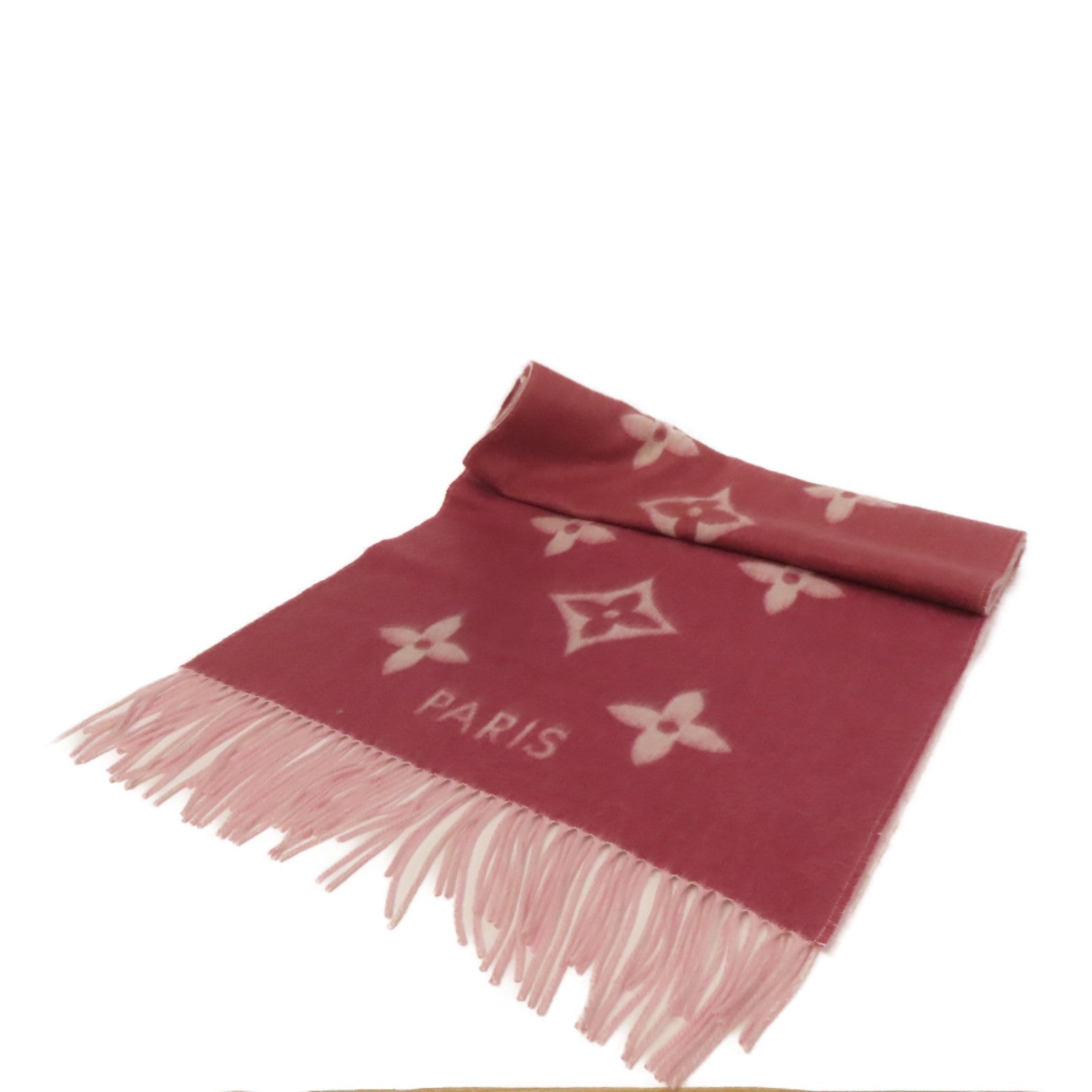 LOUIS VUITTON 羊絨Reykjavik Gradient圍巾粉紅色