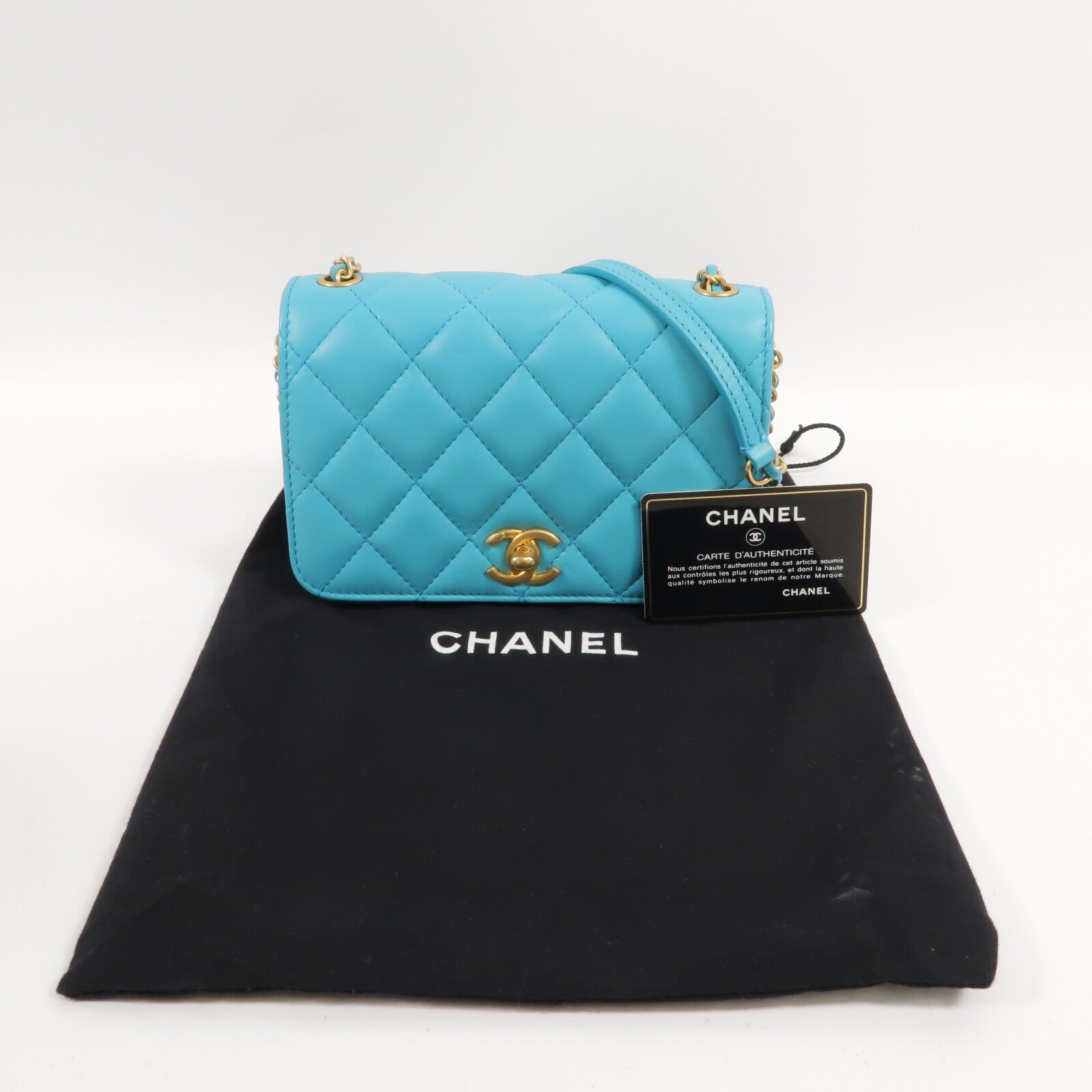 CHANEL 牛皮皮革Chain Shoulder鏈帶肩背袋