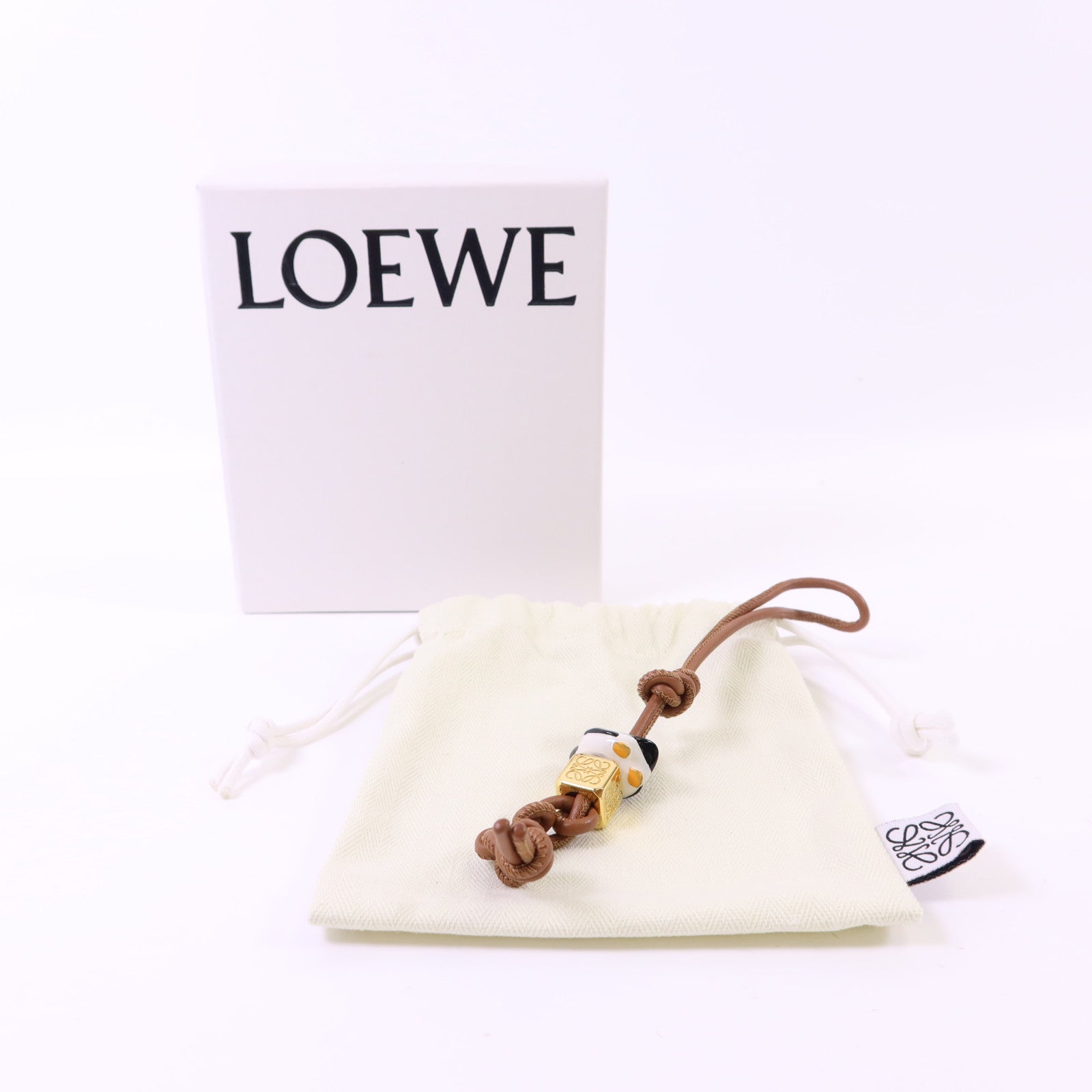 LOEWE 牛皮皮革/金屬/玻璃Charm掛飾