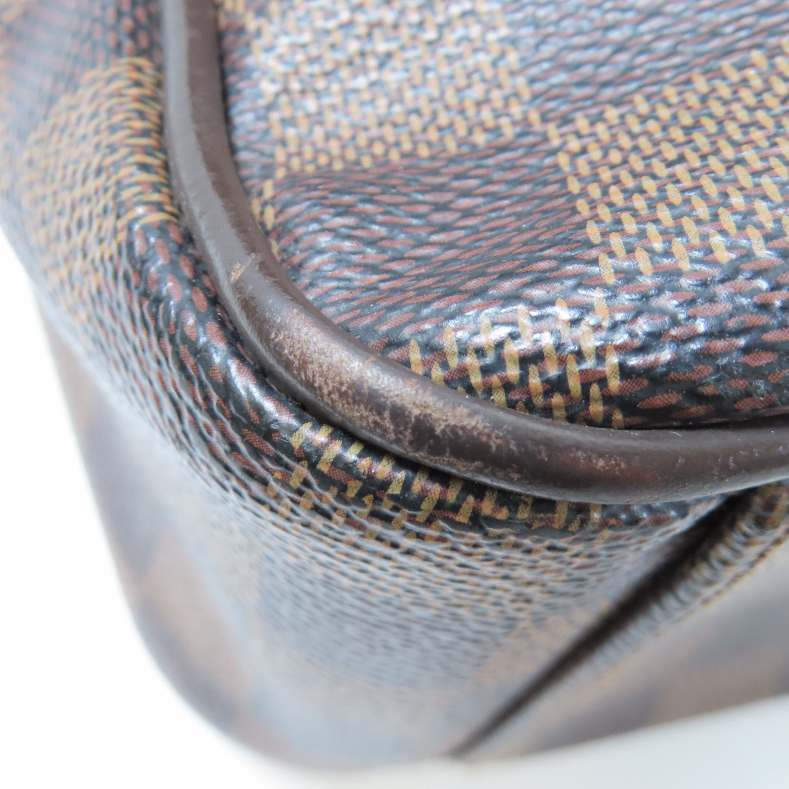 LOUIS VUITTON Damier Shelton GM金扣肩背袋啡色